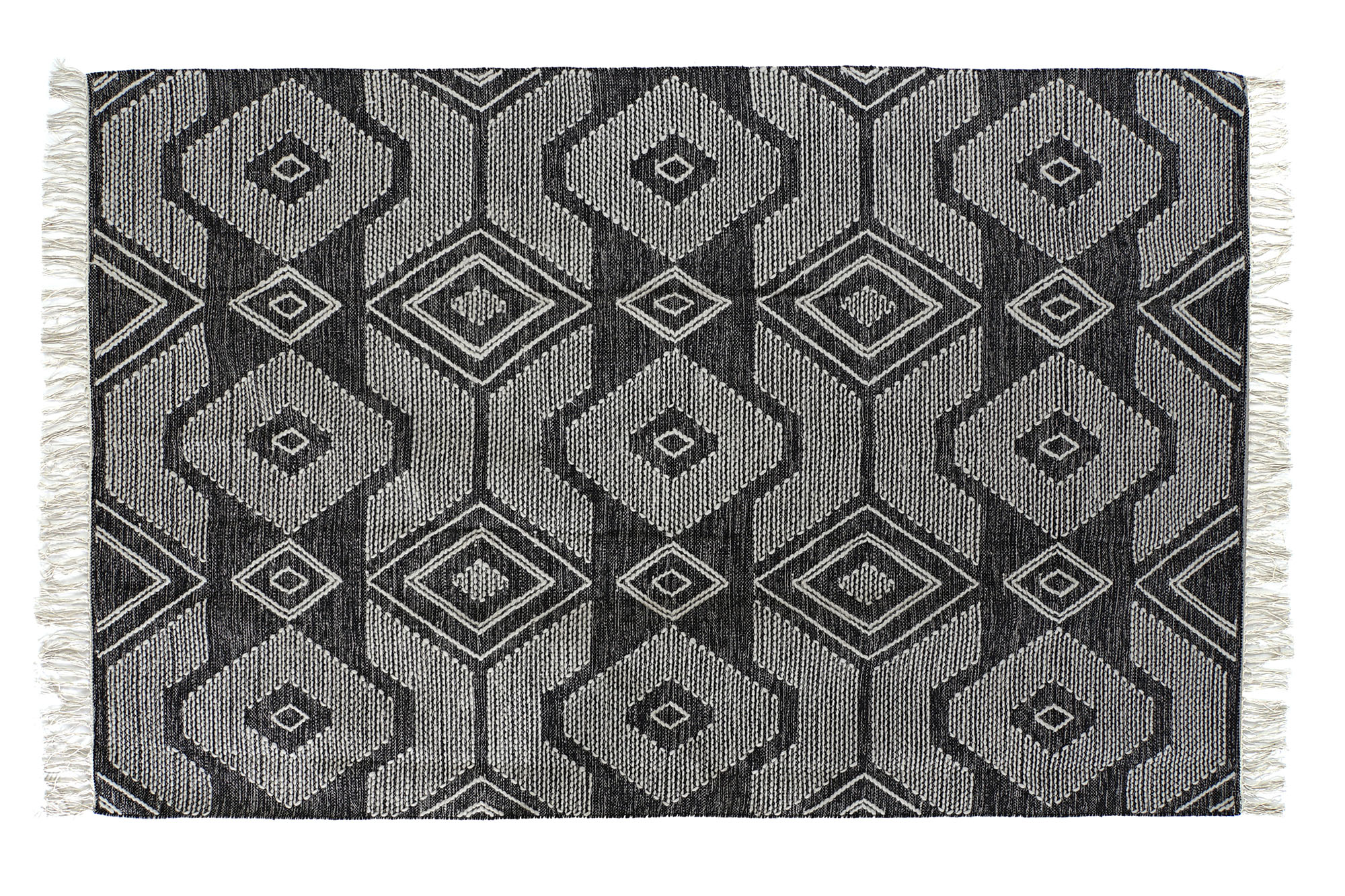 ALFOMBRA ALGODON 200X290X1 1400 GSM, FLECOS NEGRO