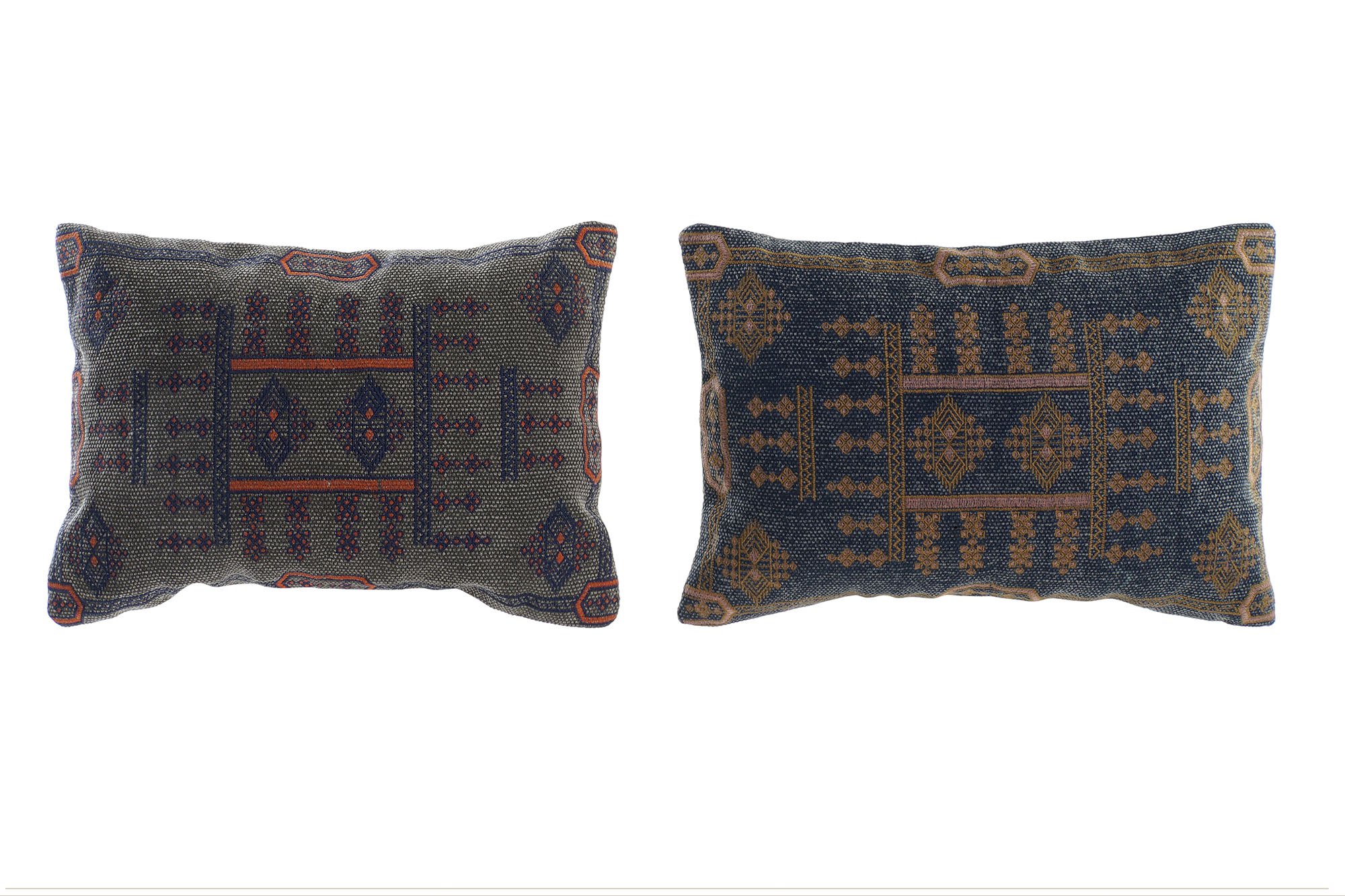 COJIN ALGODON 50X10X35 GEOMETRIC BORDADO 2 SURT.