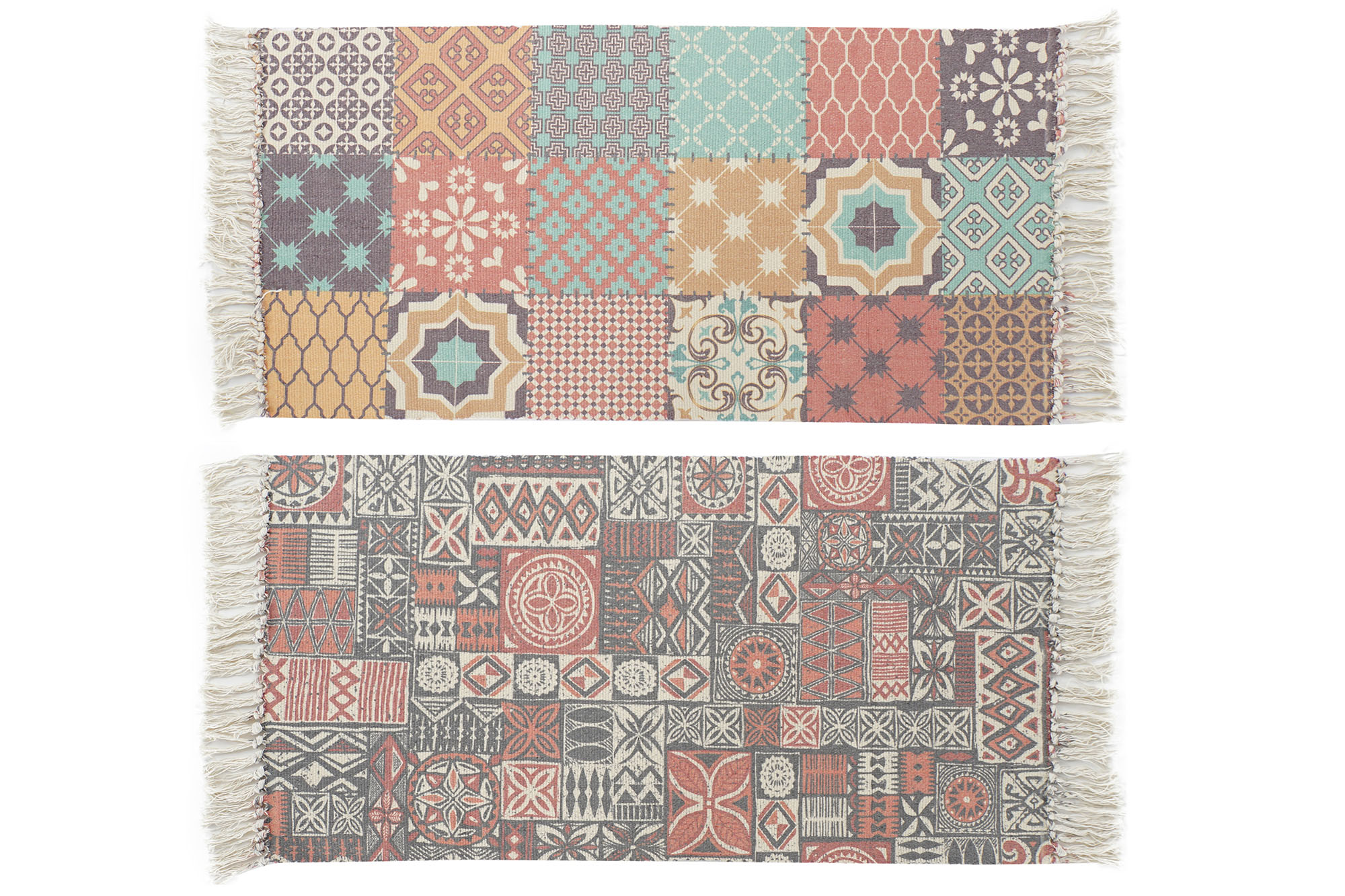 ALFOMBRA ALGODON 135X60X1 PATCHWORK 2 SURT.