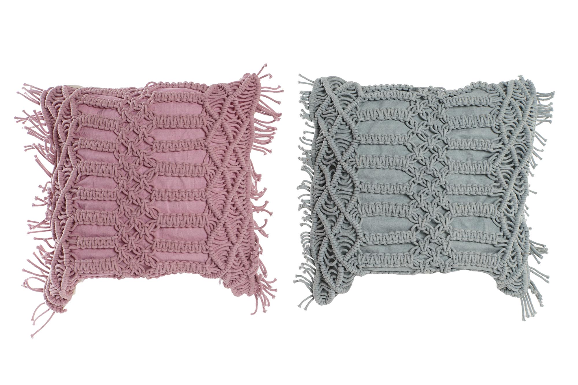 COJIN ALGODON 45X10X45 720 GR, MACRAME 2 SURT.
