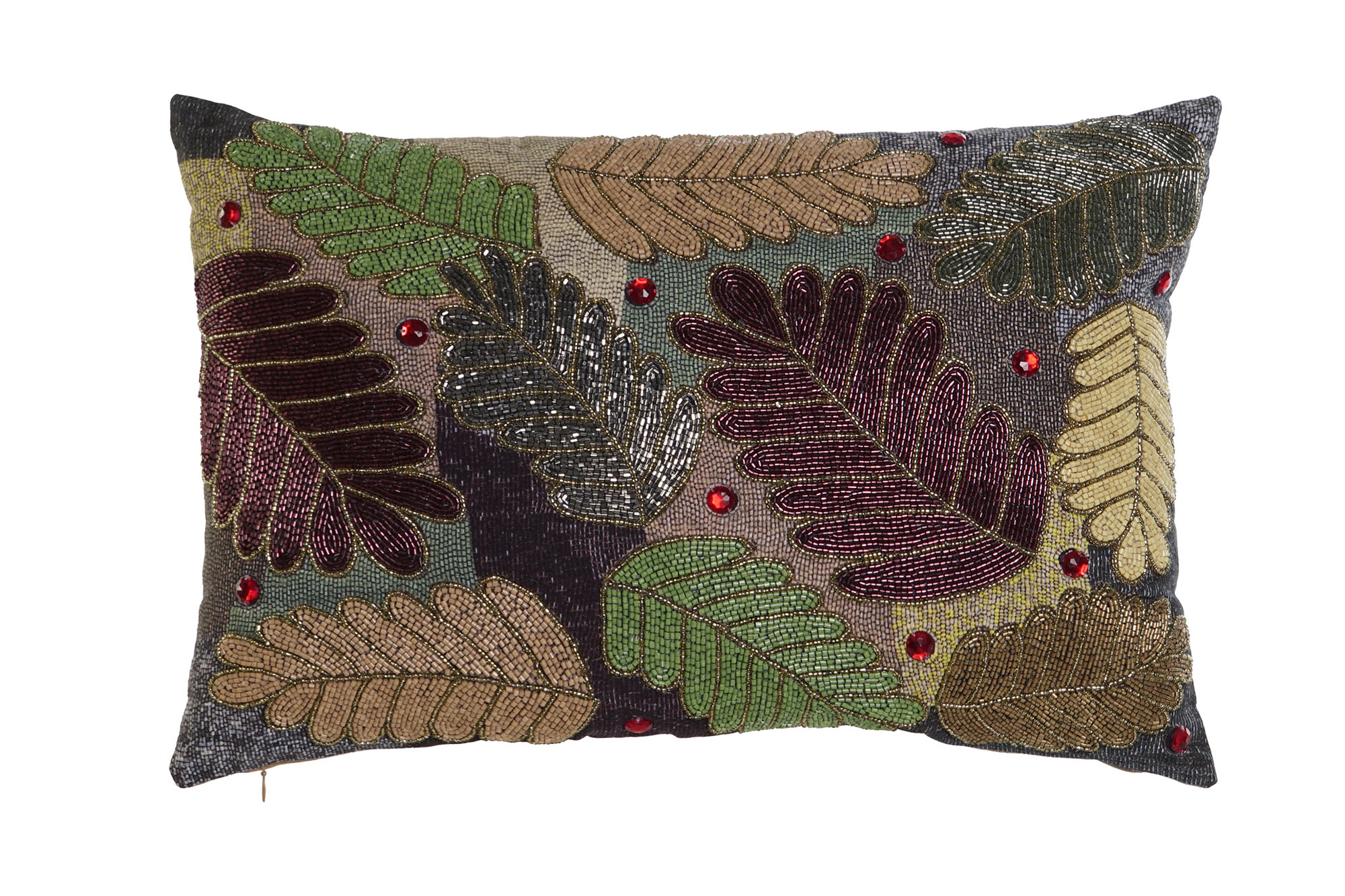 FUNDA COJIN ALGODON 60X1X40 HOJAS MULTICOLOR