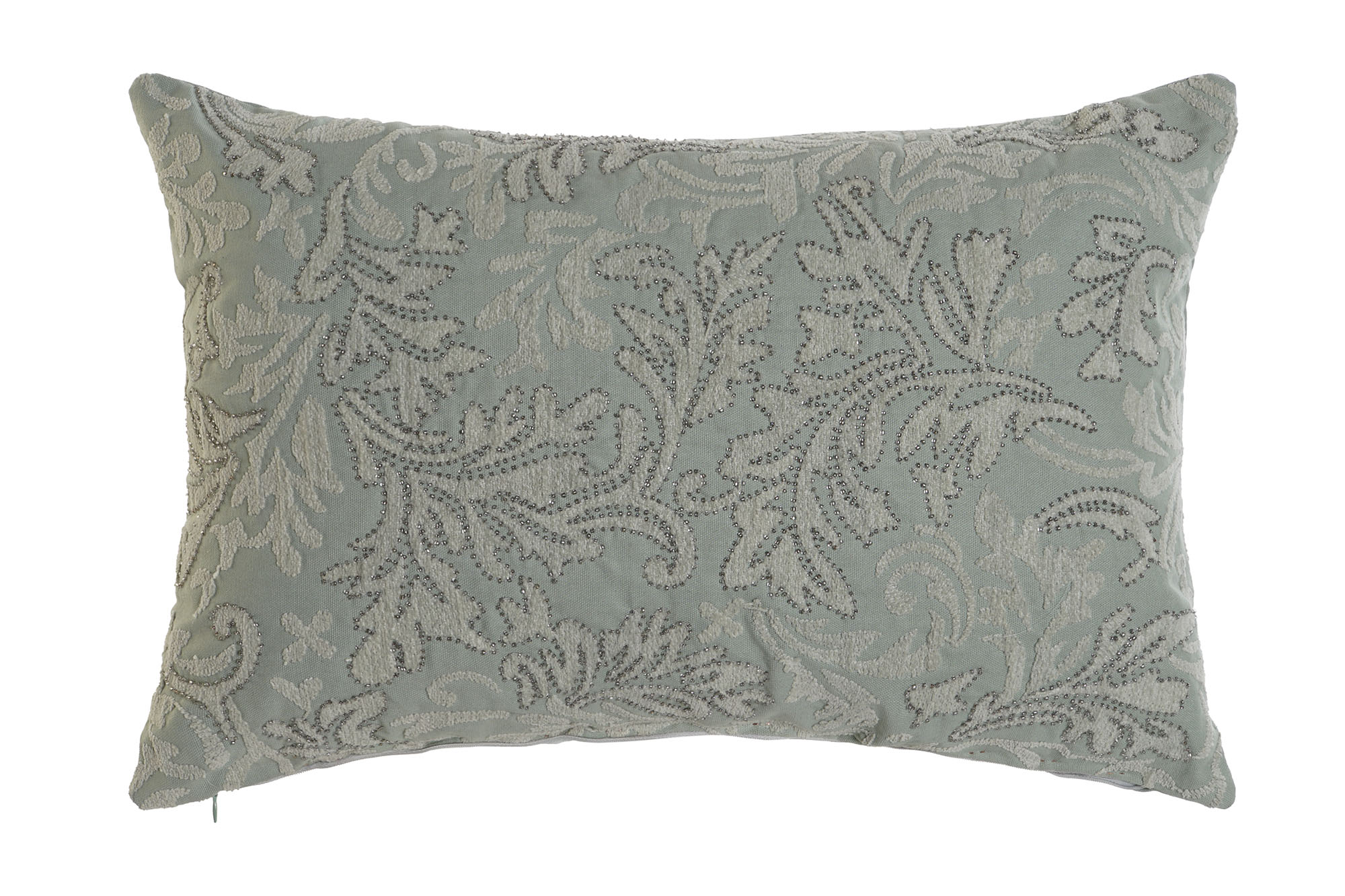 FUNDA COJIN ALGODON 60X1X40 FLORAL VERDE