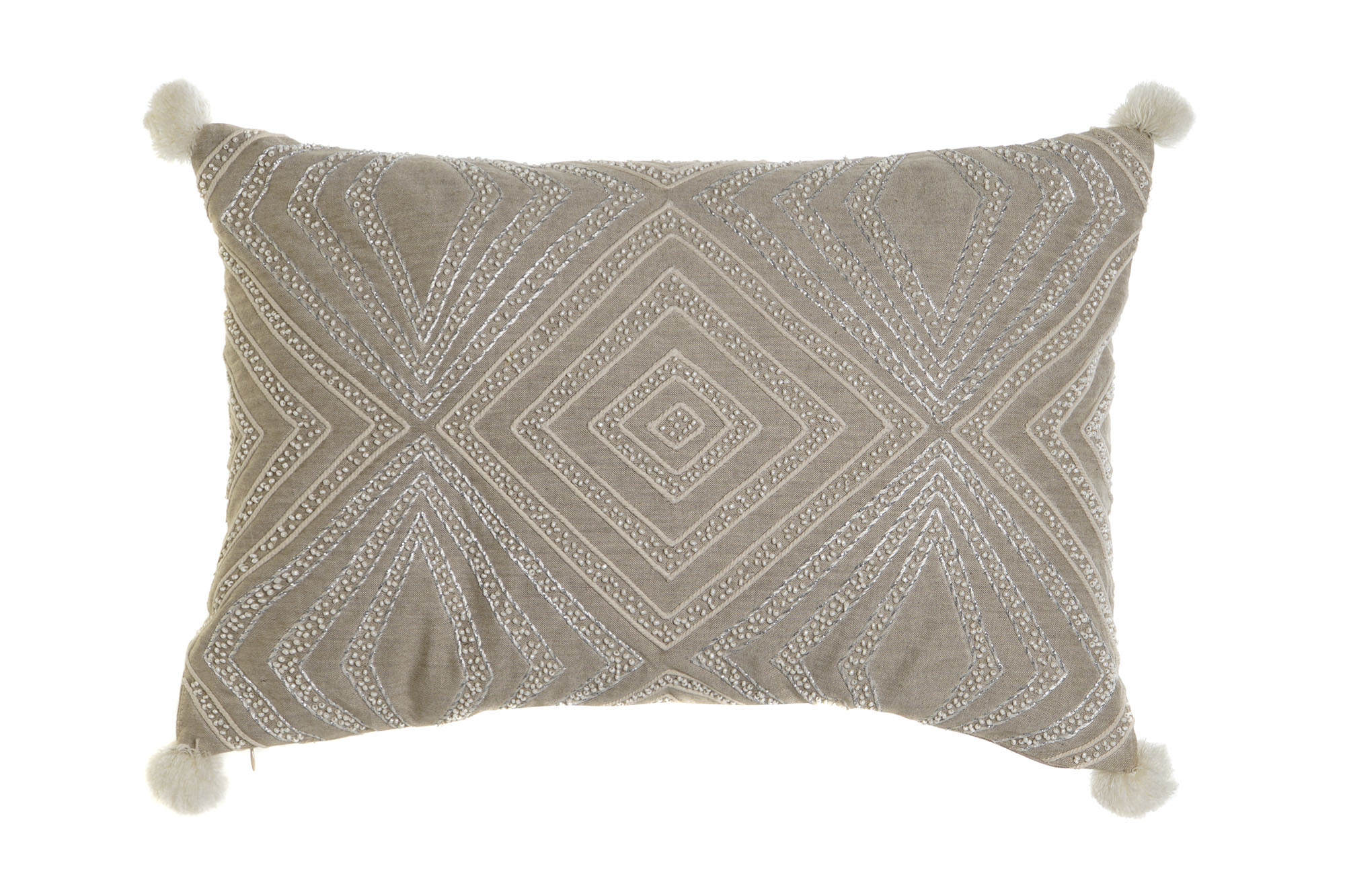 FUNDA COJIN ALGODON 60X1X40 GRIS