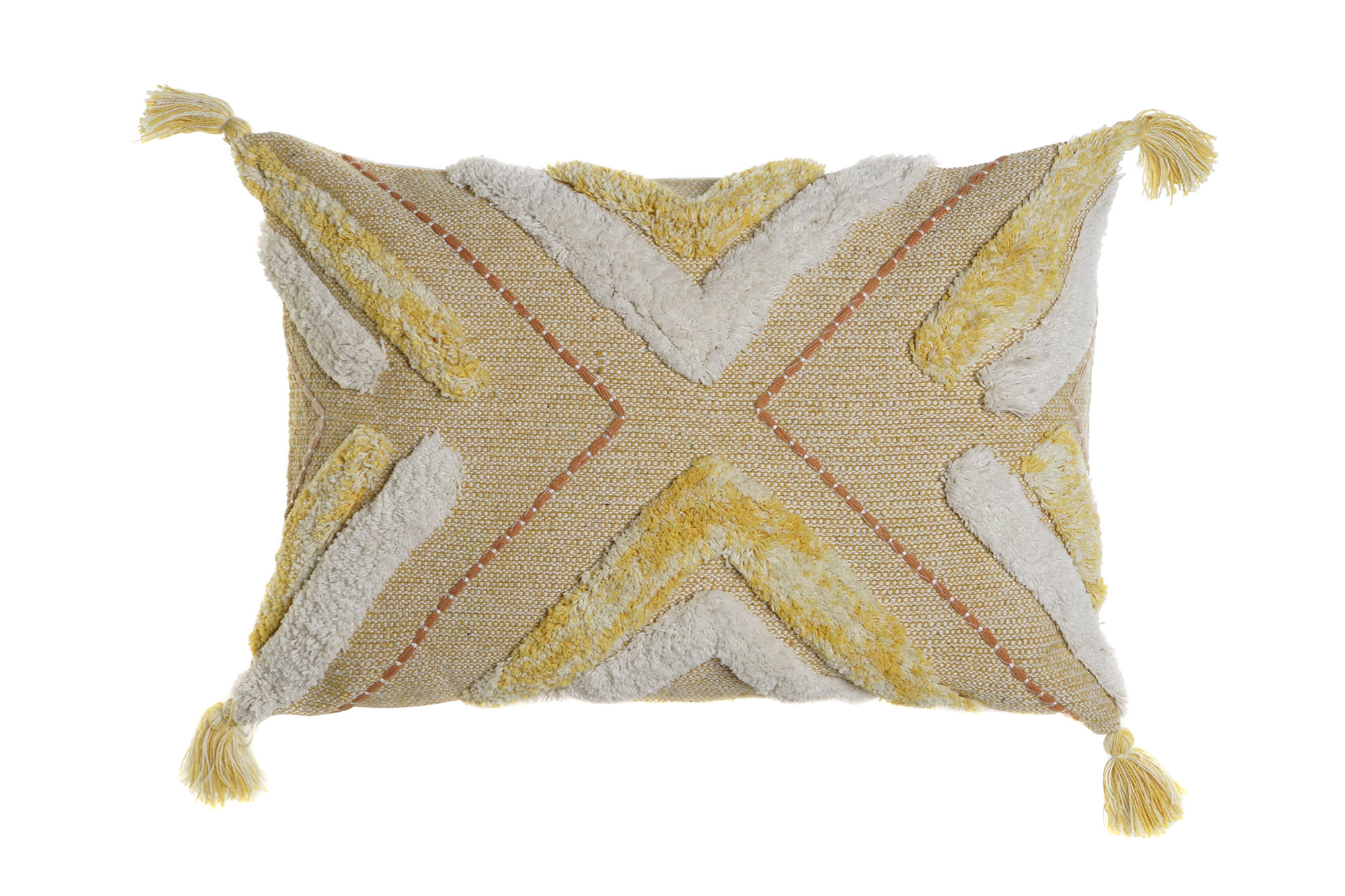 FUNDA COJIN ALGODON 60X1X40 AMARILLO