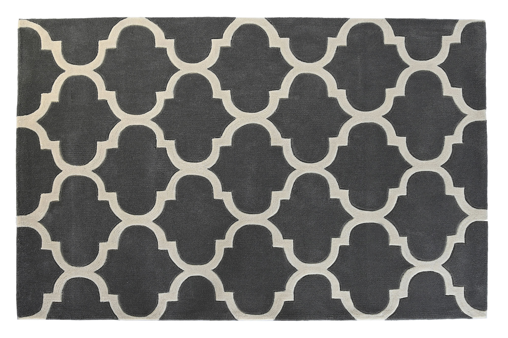 ALFOMBRA POLIESTER 120X180X2 1800 GSM ETNICO GRIS