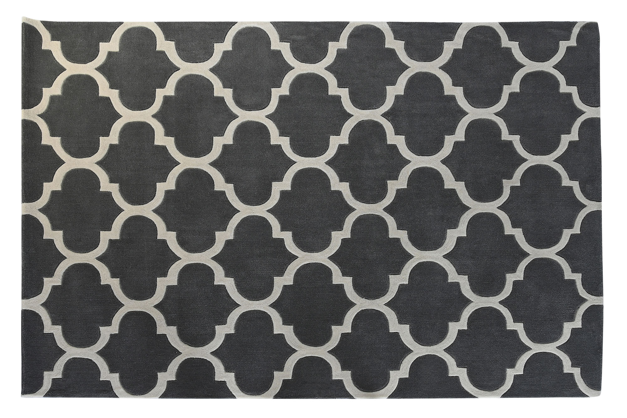 ALFOMBRA POLIESTER 160X230X2 1800 GSM ETNICO GRIS