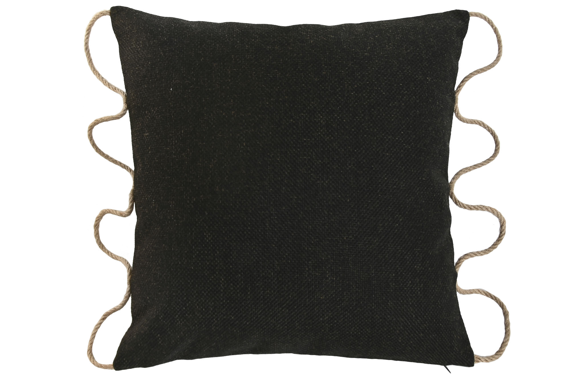 COJIN YUTE POLIESTER 45X15X45 420 GR. CUERDA NEGRO