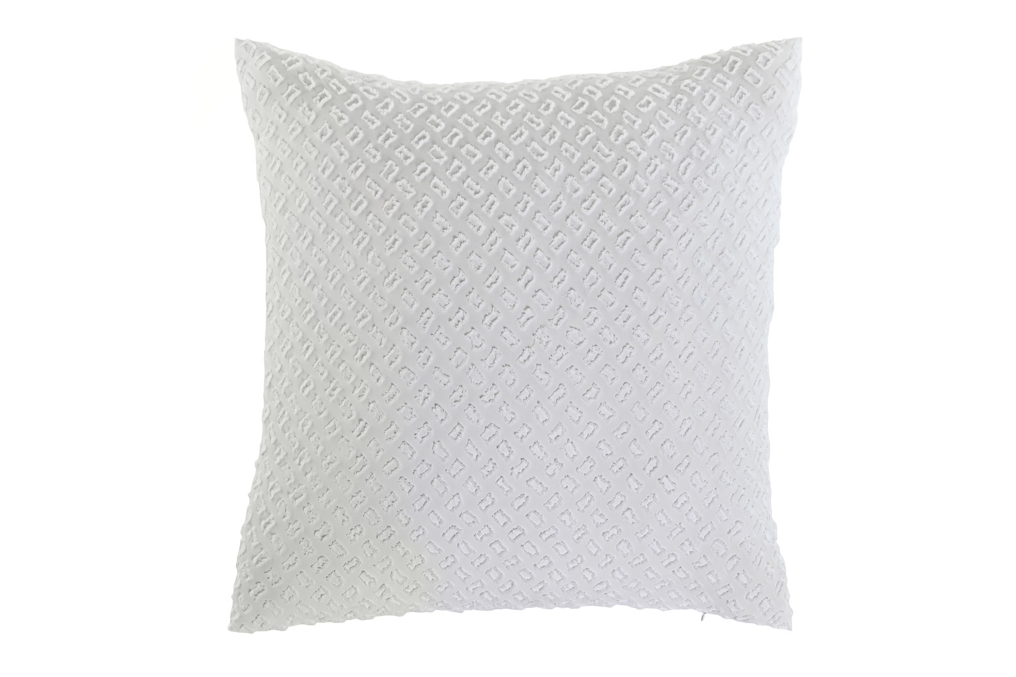 COJIN POLIESTER 45X45X45 420 GR. BORDADO BLANCO