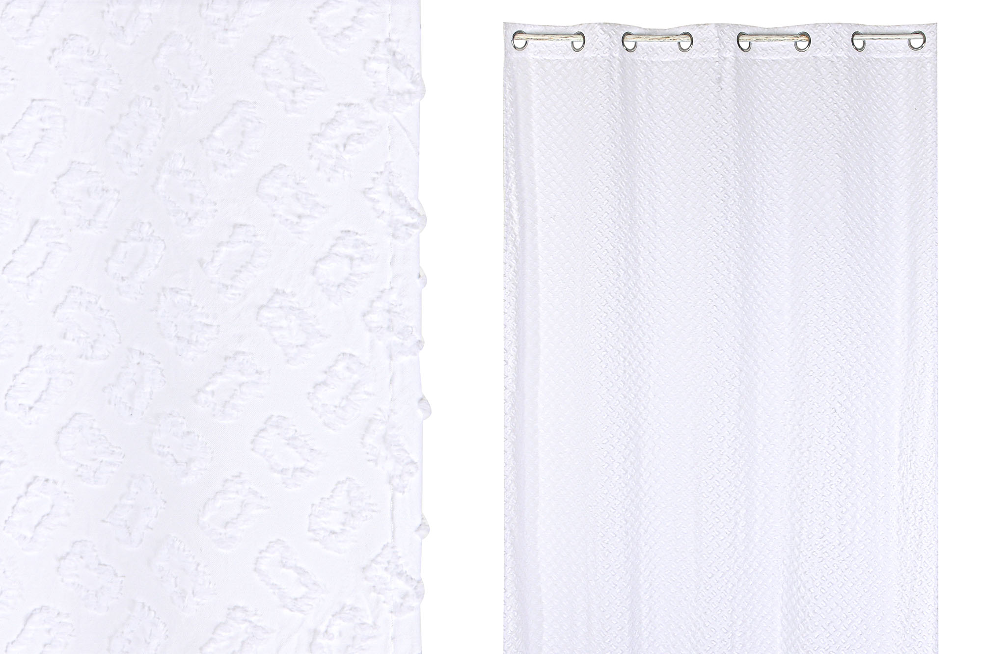 CORTINA POLIESTER 140X260X260 BORDADO BLANCO