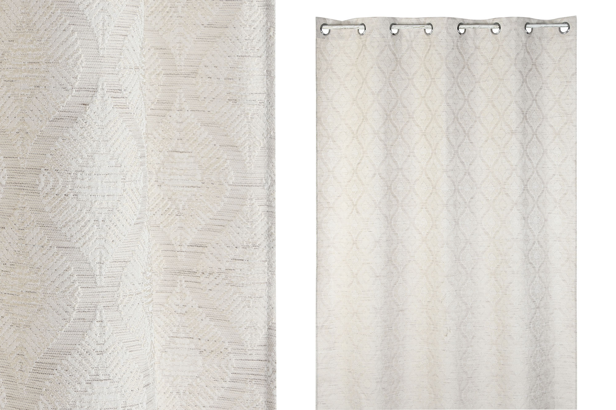 CORTINA POLIESTER 140X260X260 JAQUARD 8 ANILLAS