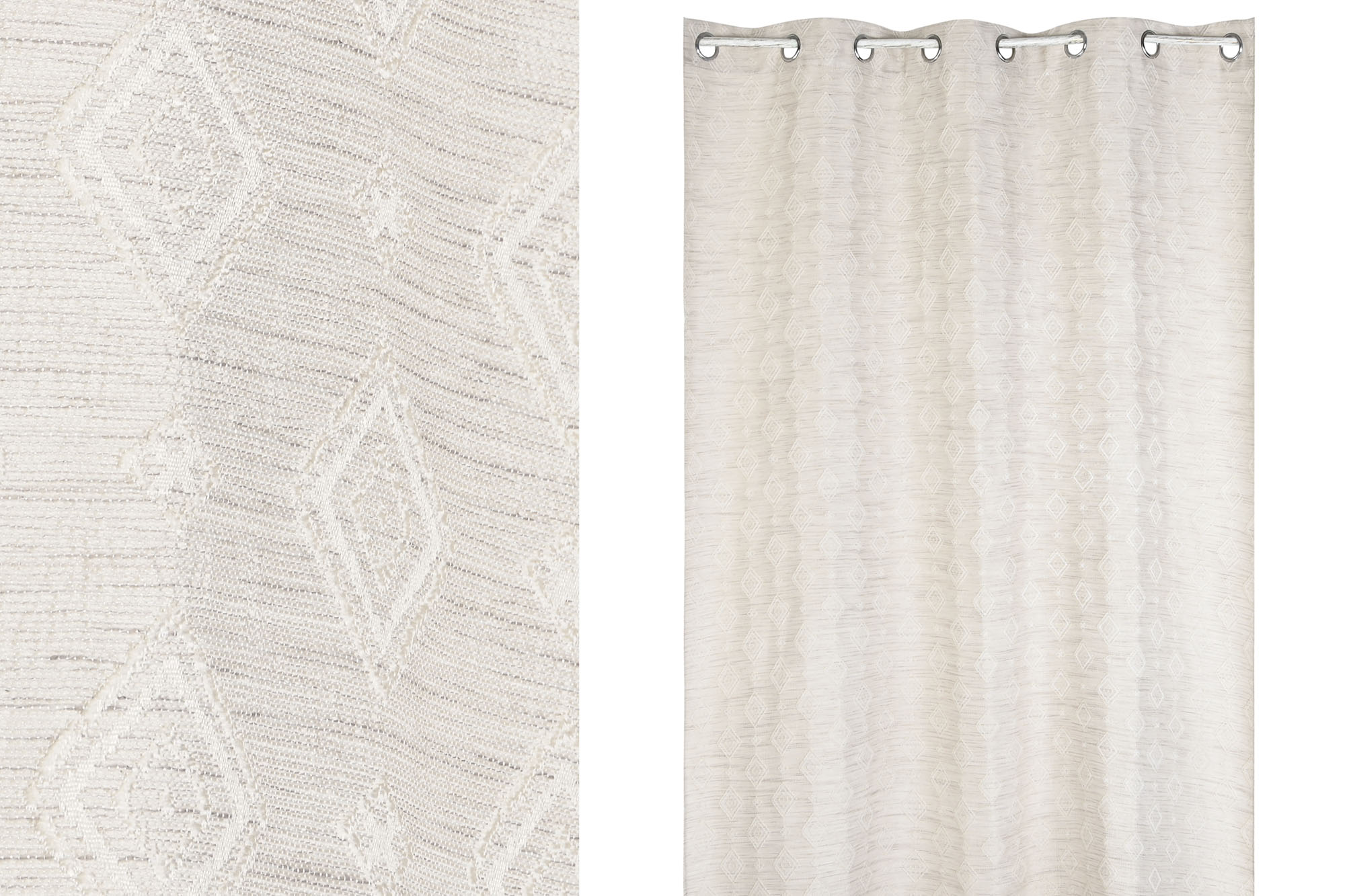 CORTINA POLIESTER 140X260X260 JAQUARD 8 ANILLAS