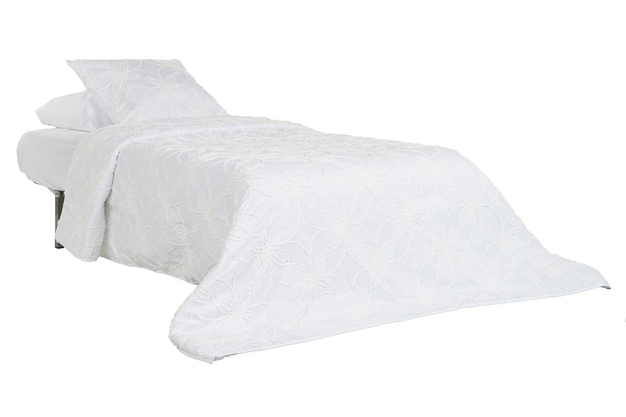 COLCHA POLIESTER 180X260 RELLENO 150 GSM. BLANCO