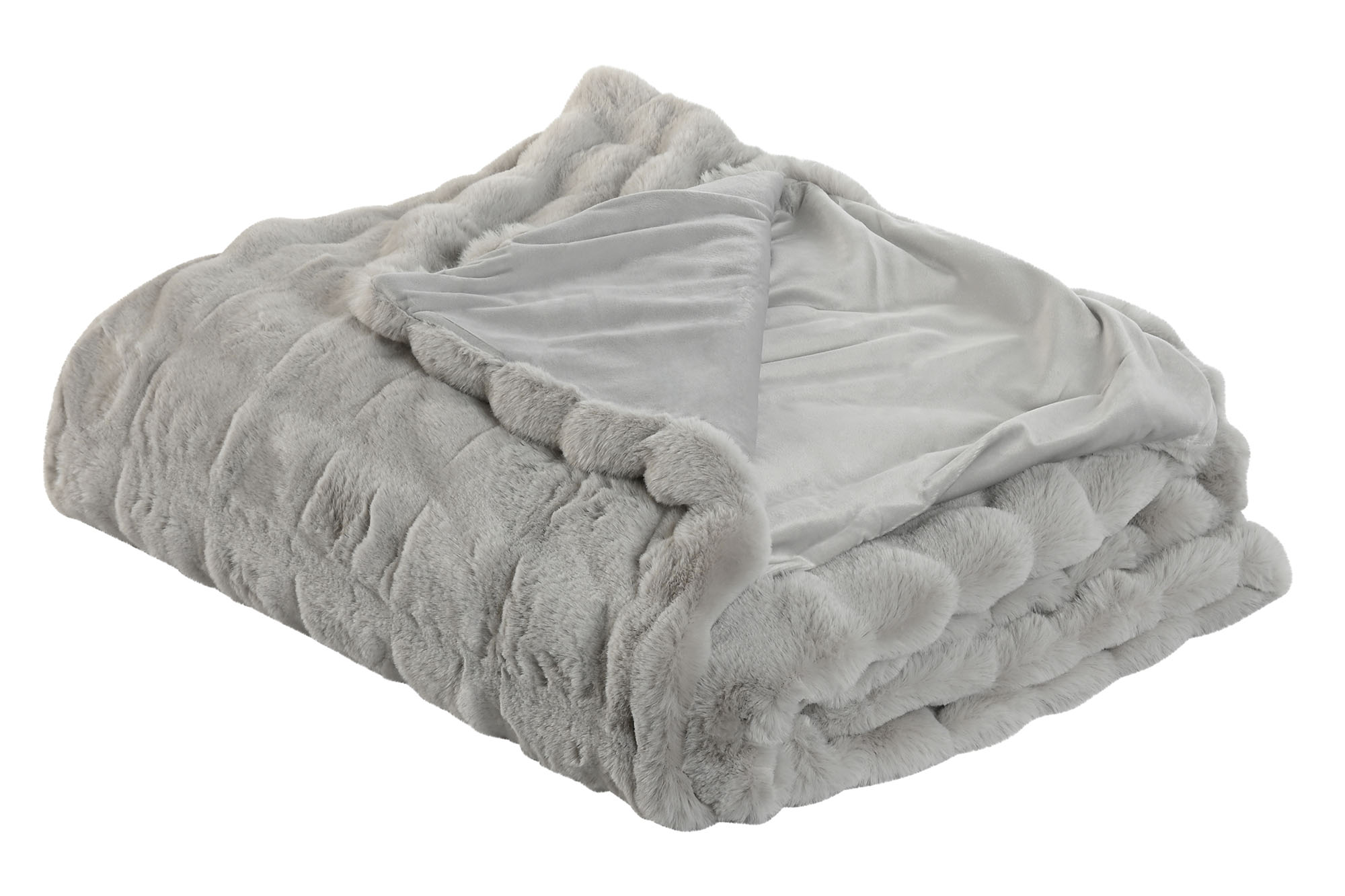 MANTA POLIESTER 220X240X1 800 GSM CAMA GRIS CLARO