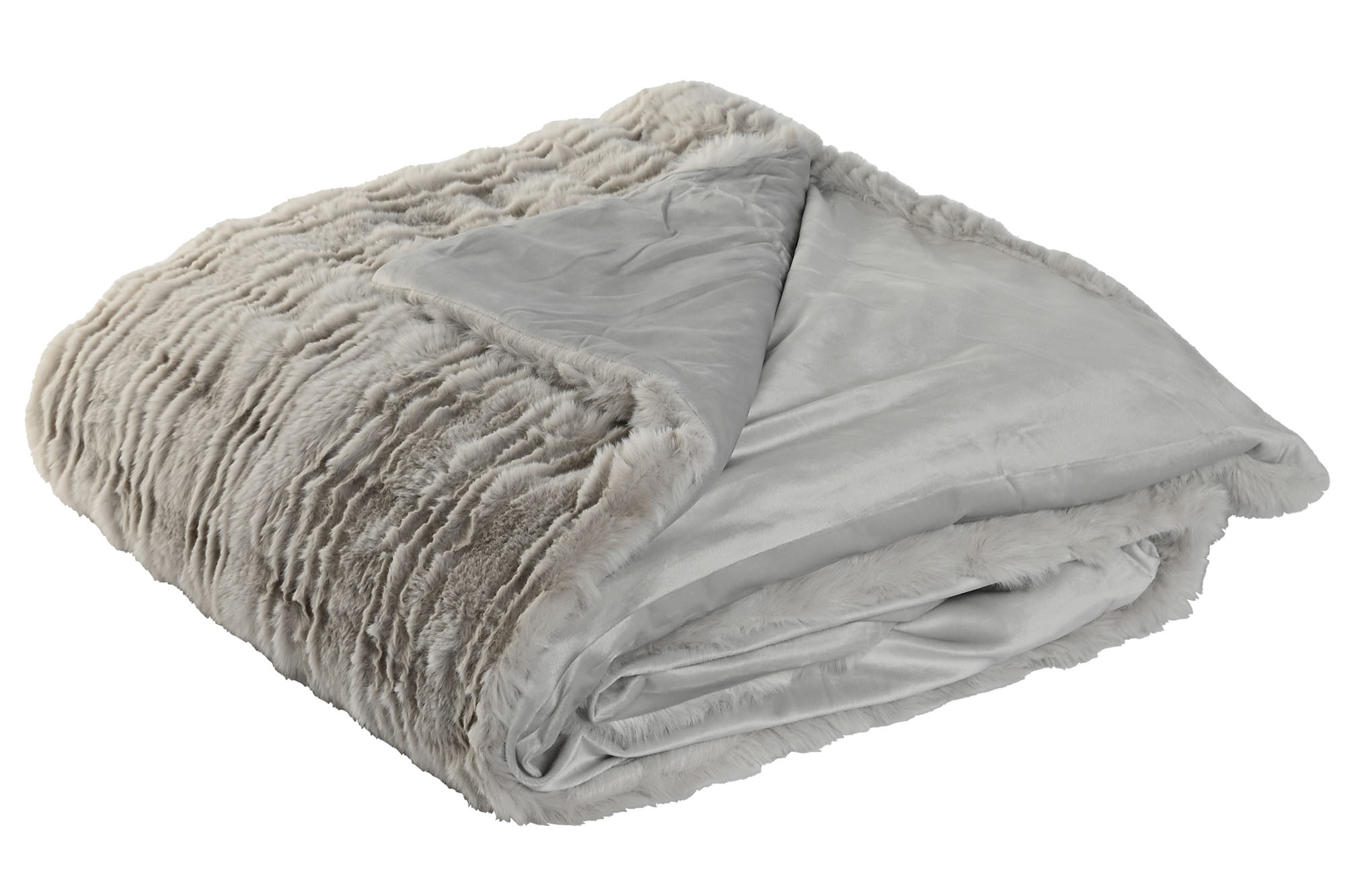 MANTA POLIESTER 220X240X1 650 GSM CAMA GRIS CLARO