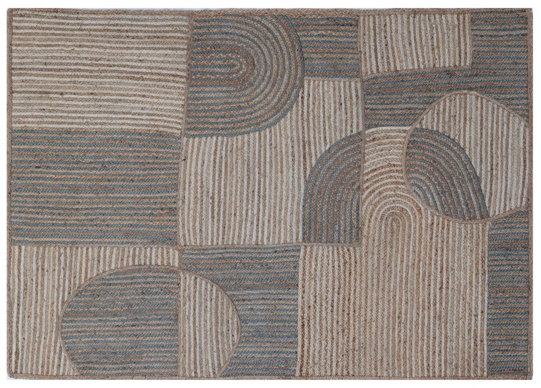 ALFOMBRA YUTE 200X300X1 3000 GSM ABSTRACTO NATURAL