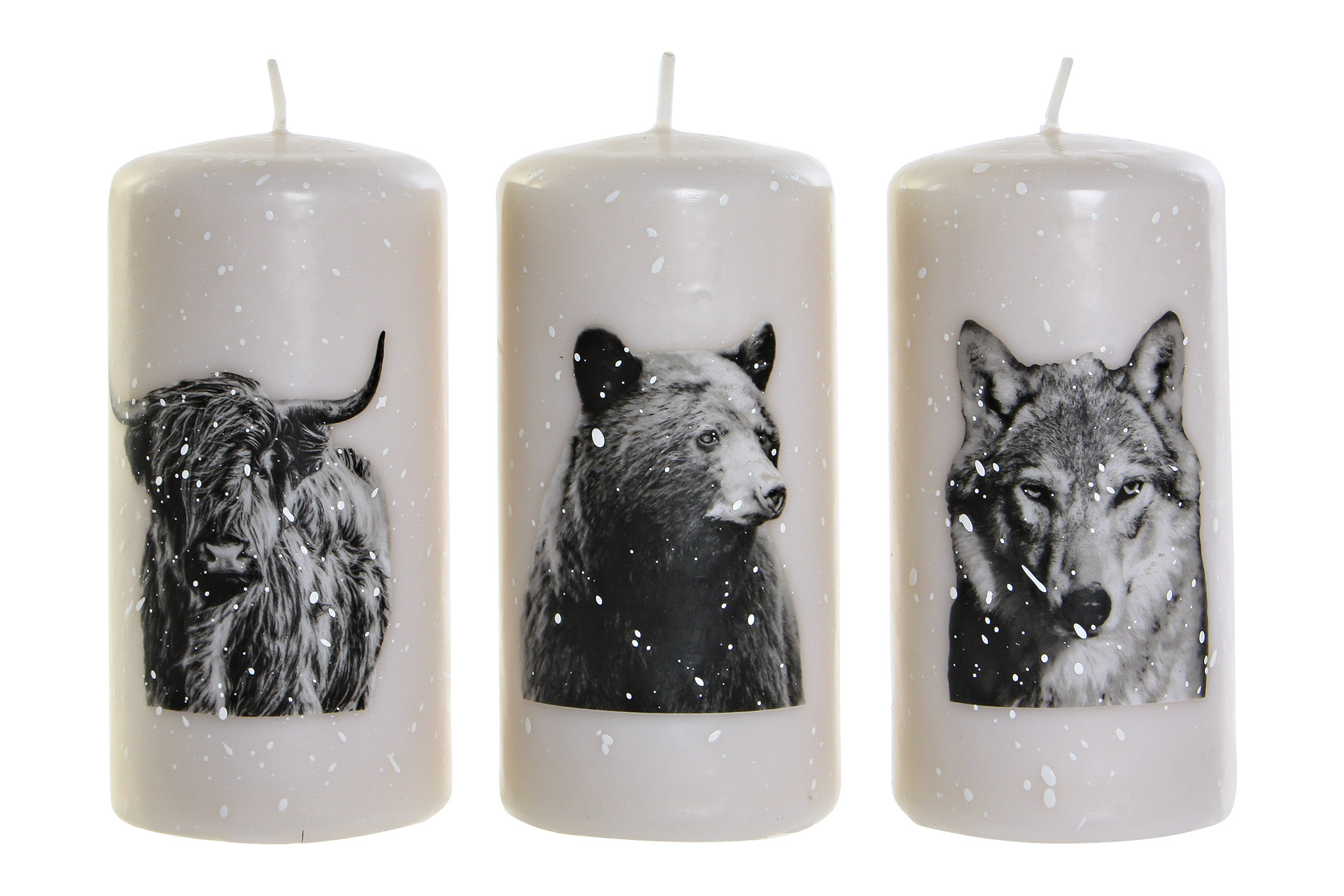 VELA CERA PARAFINA 7X7X13,5 OSO 3 SURT.