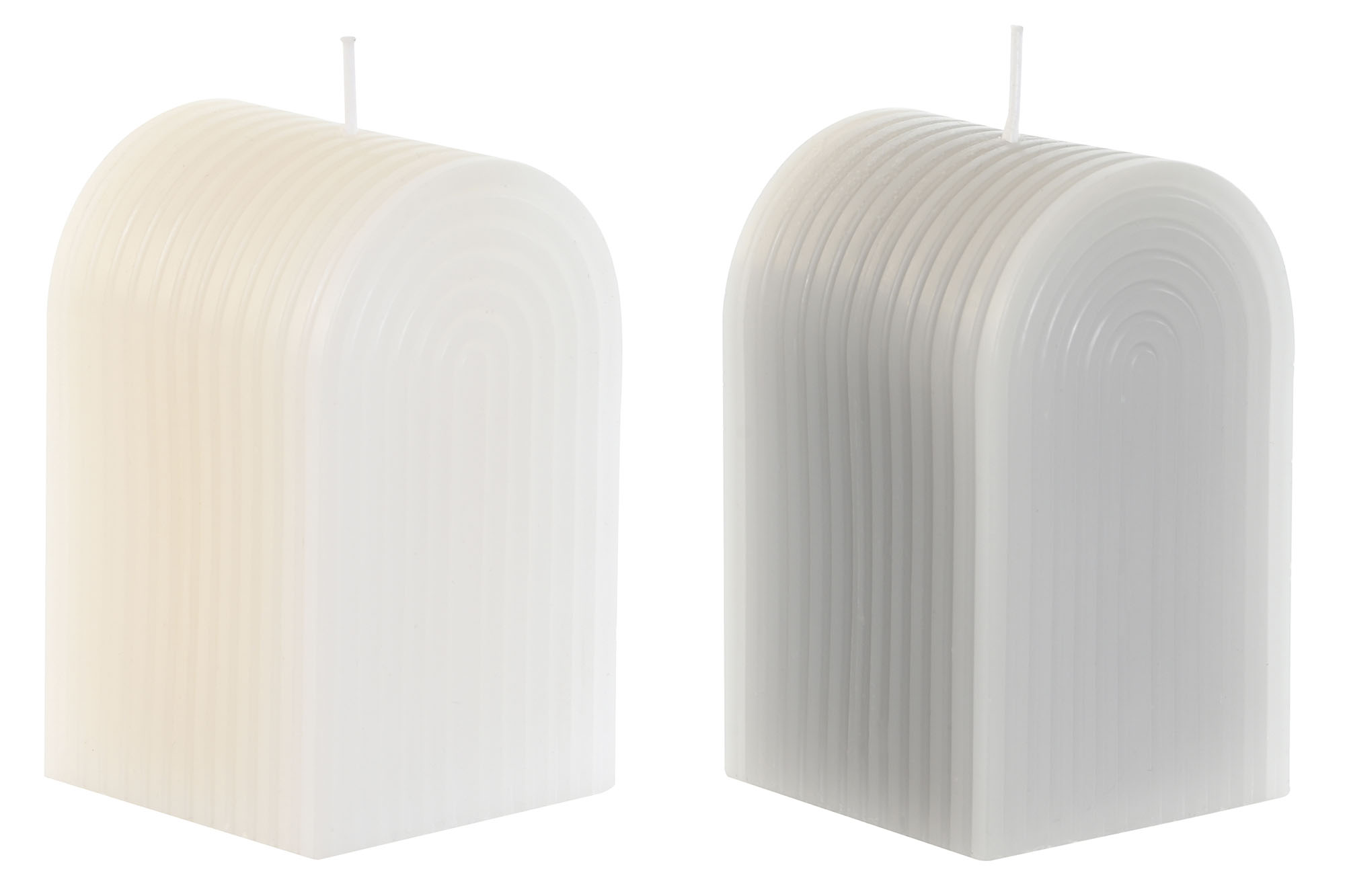 VELA CERA PARAFINA 5X5X9 225 GR, ARCO 2 SURT.