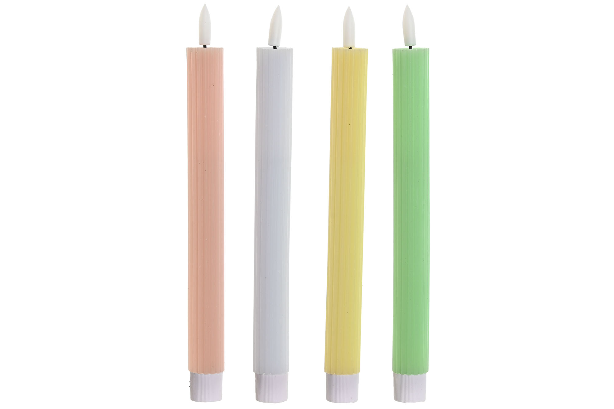 VELA LED CERA PARAFINA 2X2X24 4 SURT.