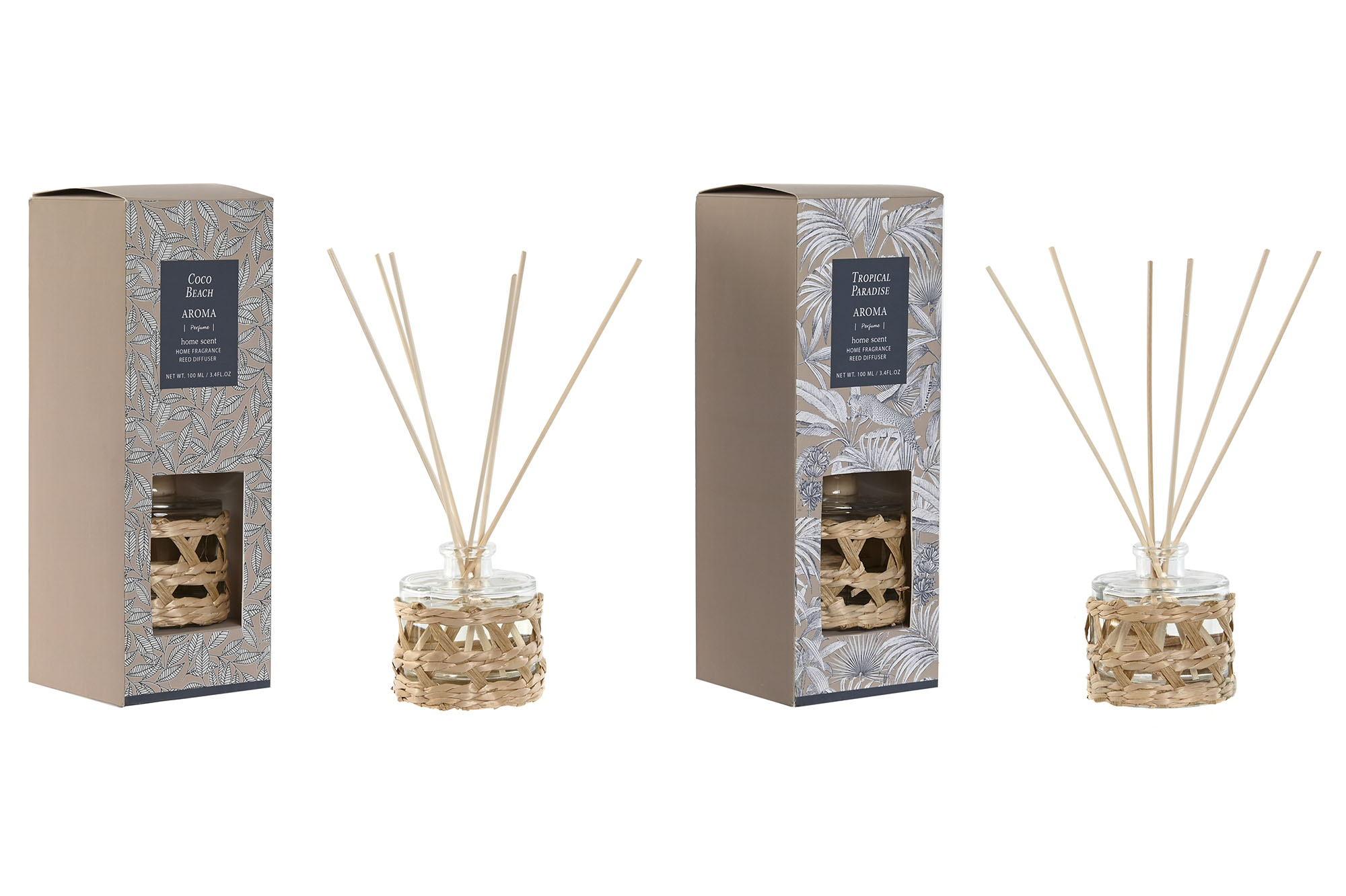 AMBIENTADOR MIKADO CRISTAL 8X8X10 100ML 2 SURT.