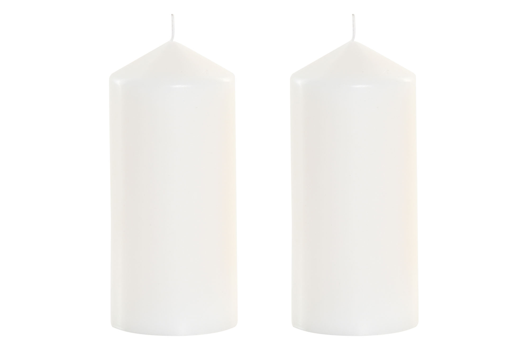 VELA SET 2 CERA PARAFINA 14X7X15 520 GR, BLANCO