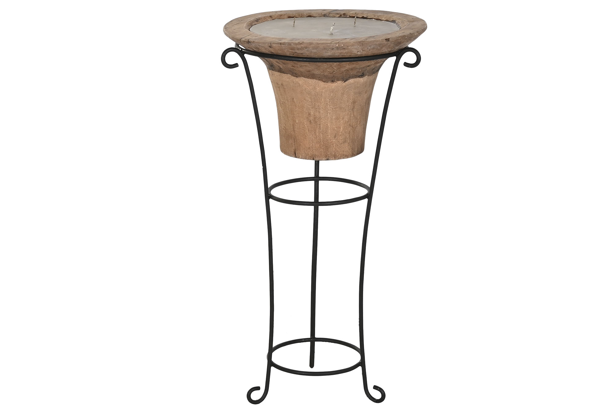 VELON MADERA 45X45X95 SOPORTE HIERRO