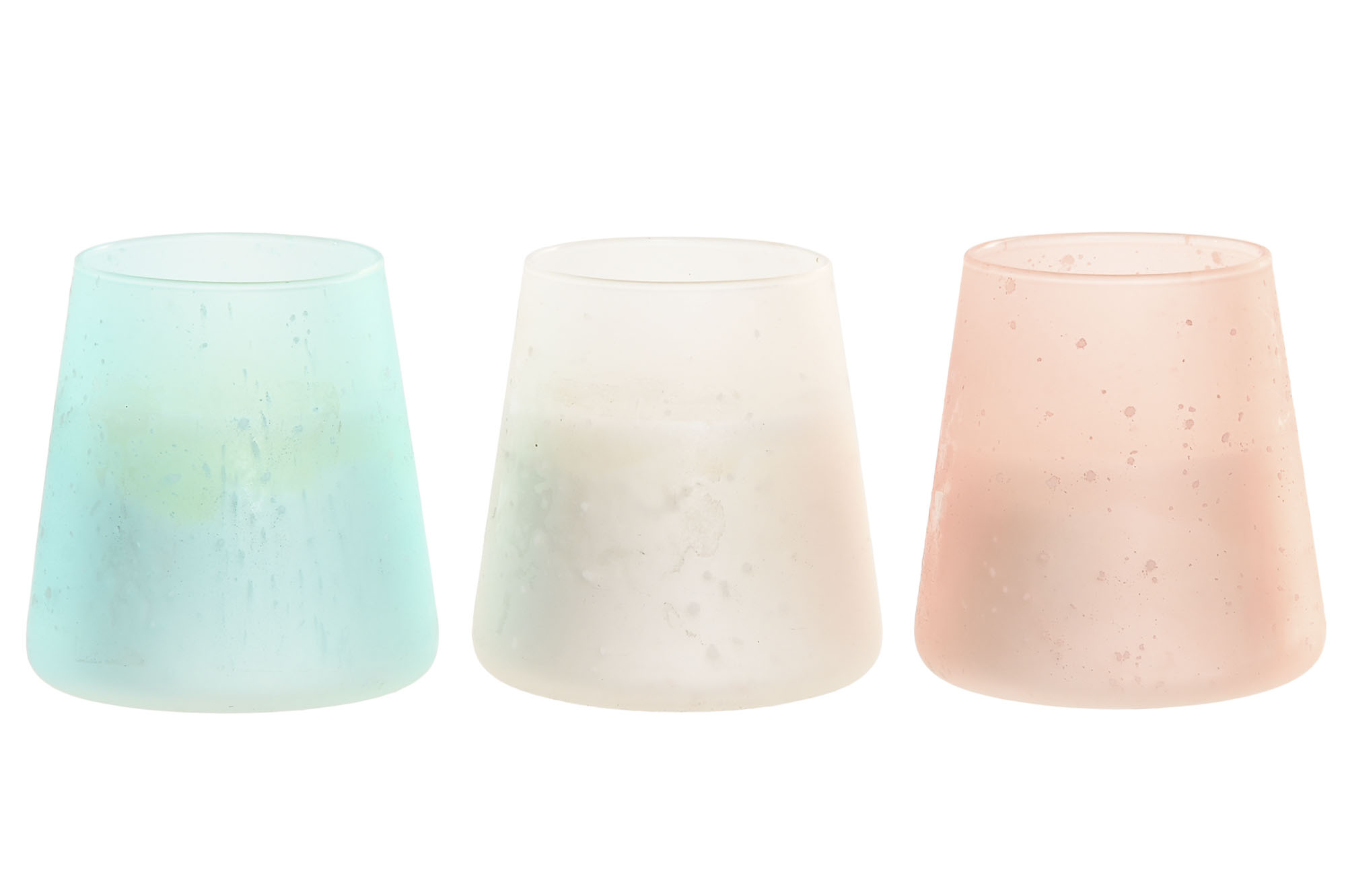 VELA CRISTAL 9X9X10 140 GR, GLASEADO 3 SURT.