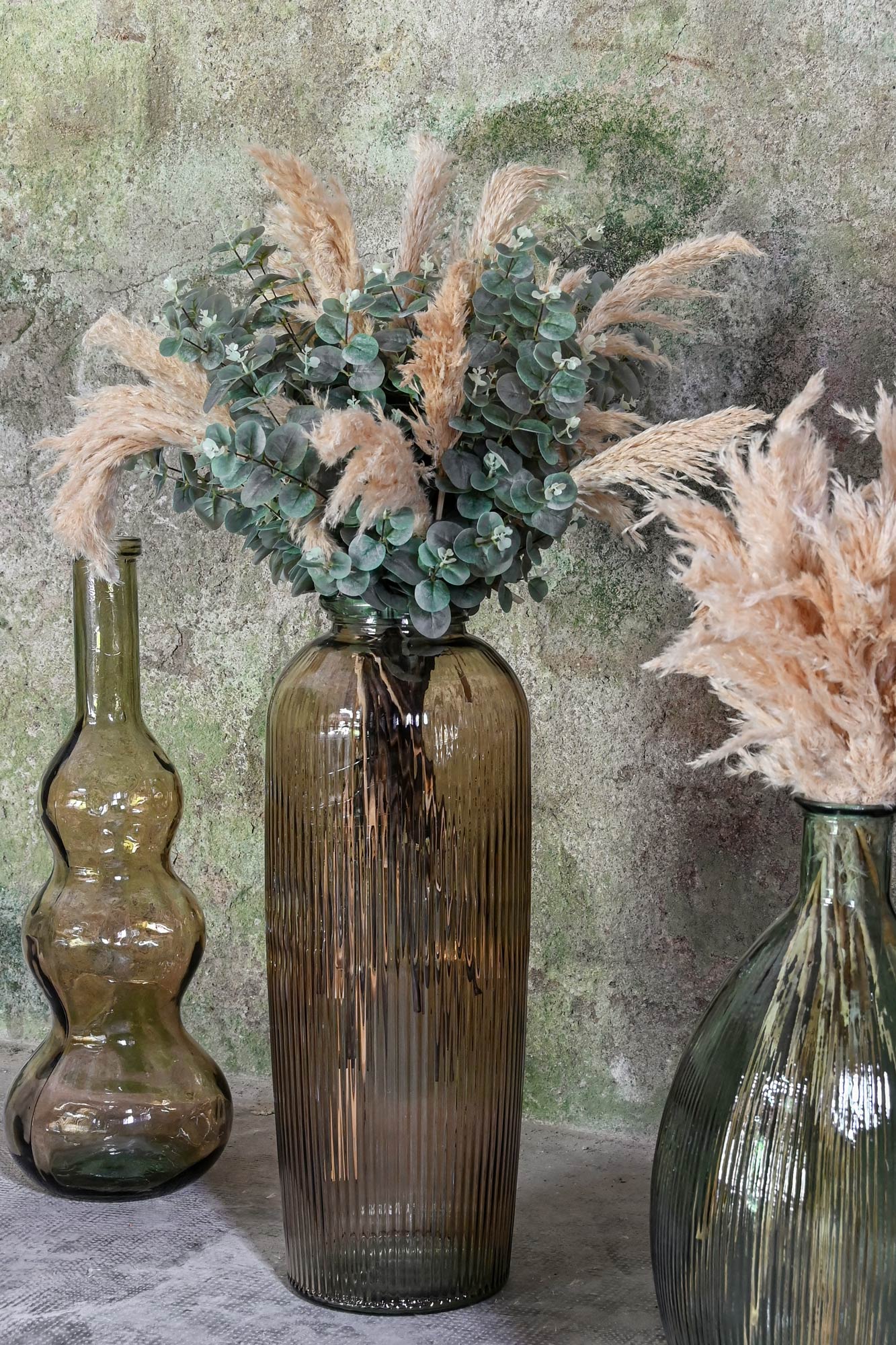 RAMA PE HIERRO 20X20X84CM EUCALIPTO BURDEOS 2