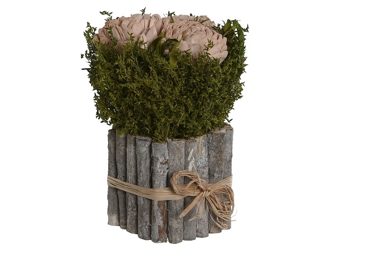 PLANTA FLOR SECA 18X18X24CM ROSA