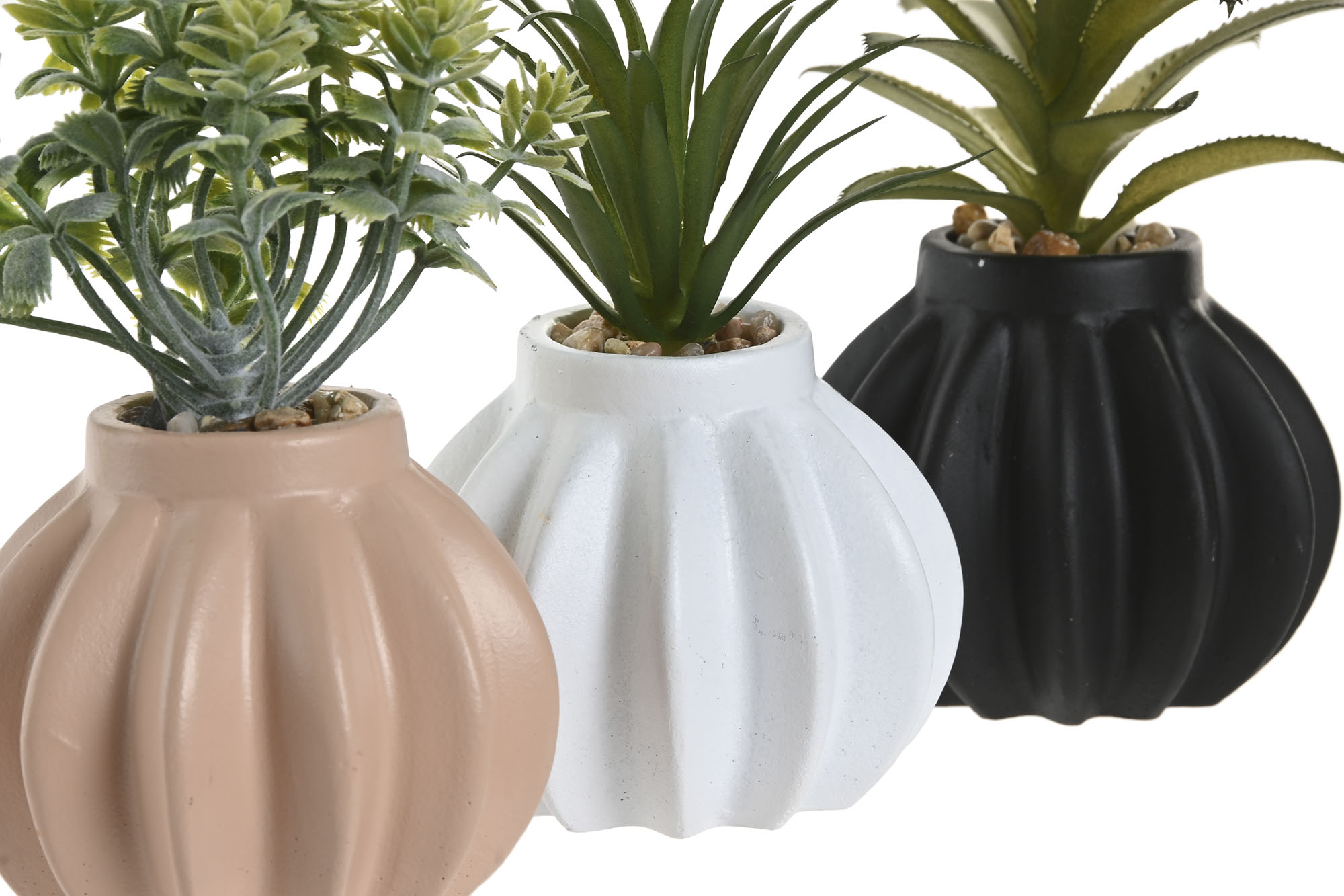 PLANTA PE CERAMICA 8X8X13CM BLANCA 2