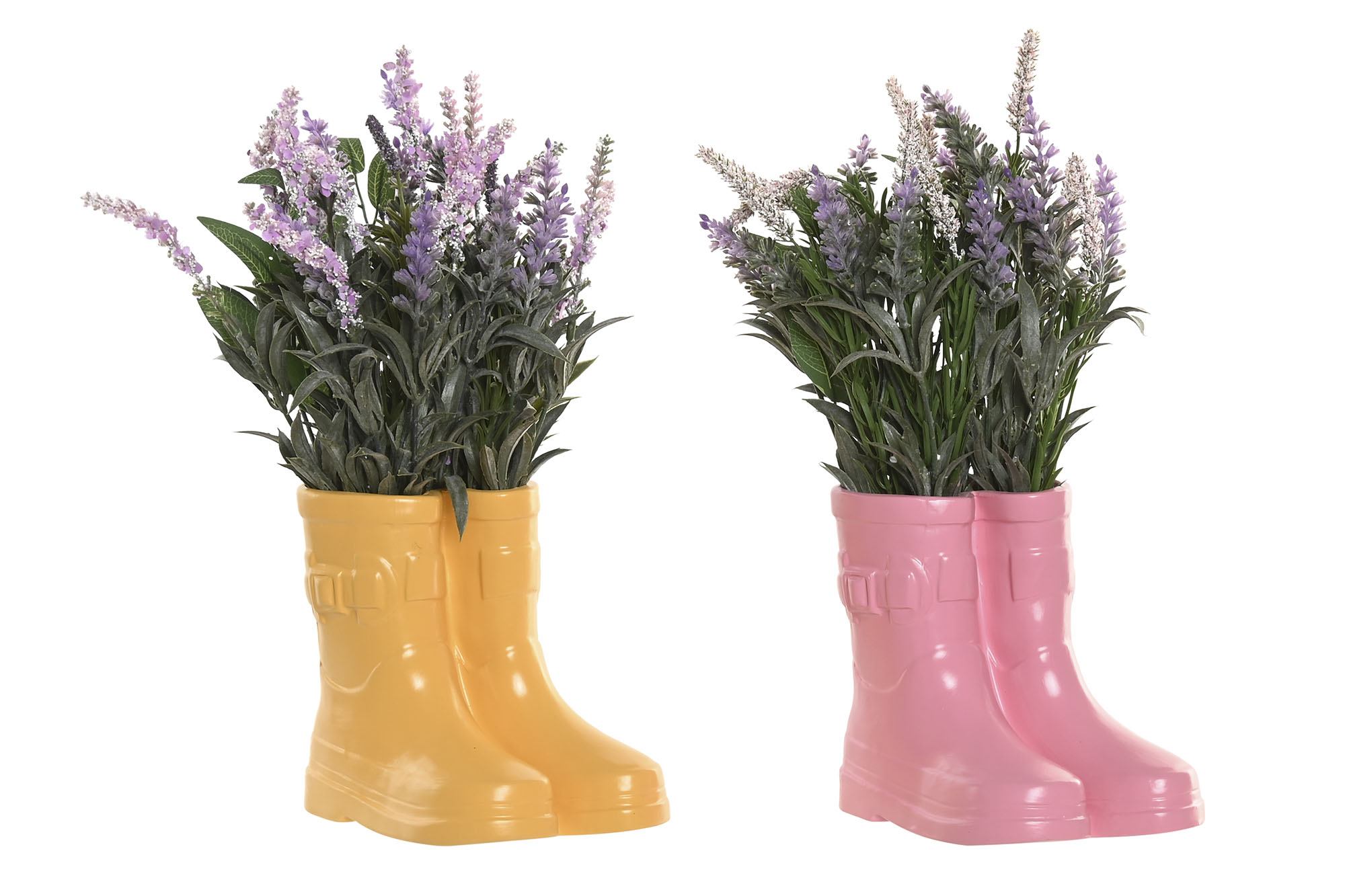 PLANTA PE CERAMICA 23X25,5X39 LAVANDA AMARILLA