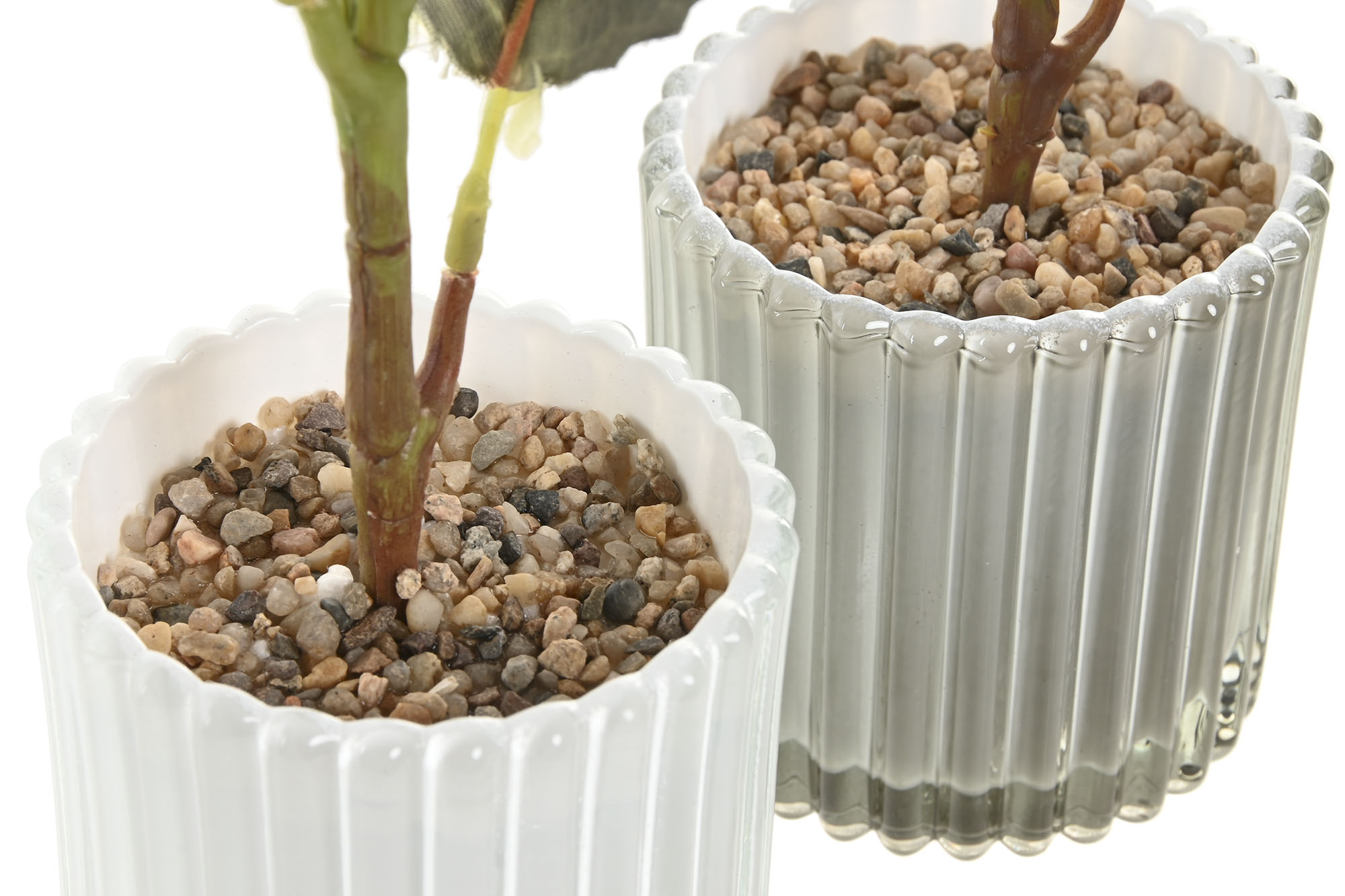 PLANTA CRISTAL PE 18X18X31CM BLANCA 3