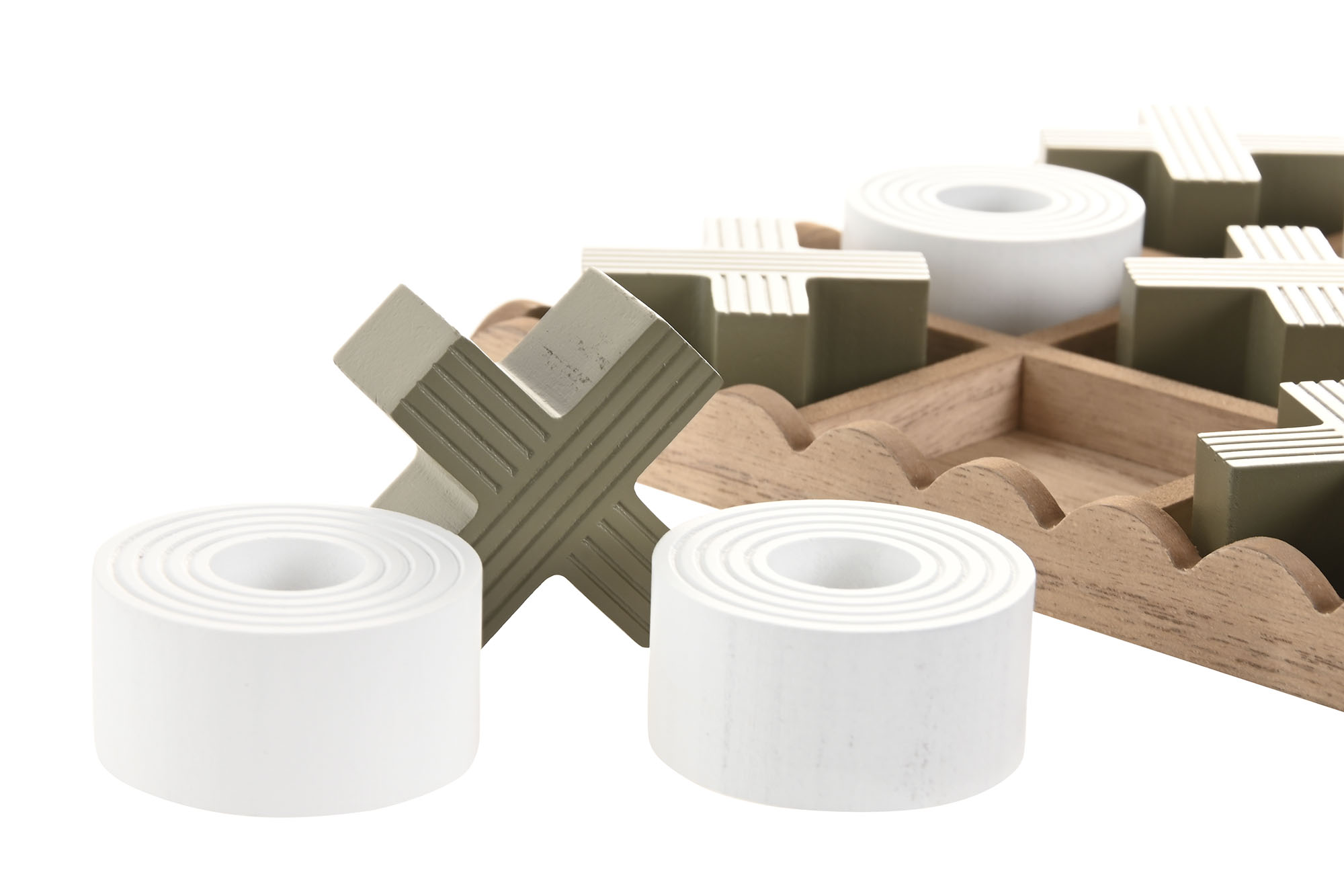 JUEGO DE MESA MDF 18,5X18,5X3 TIC TAC TOE VERDE 3