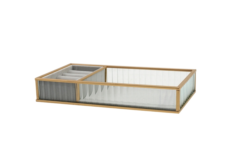JOYERO CRISTAL METAL 25X13X4 TRANSPARENTE