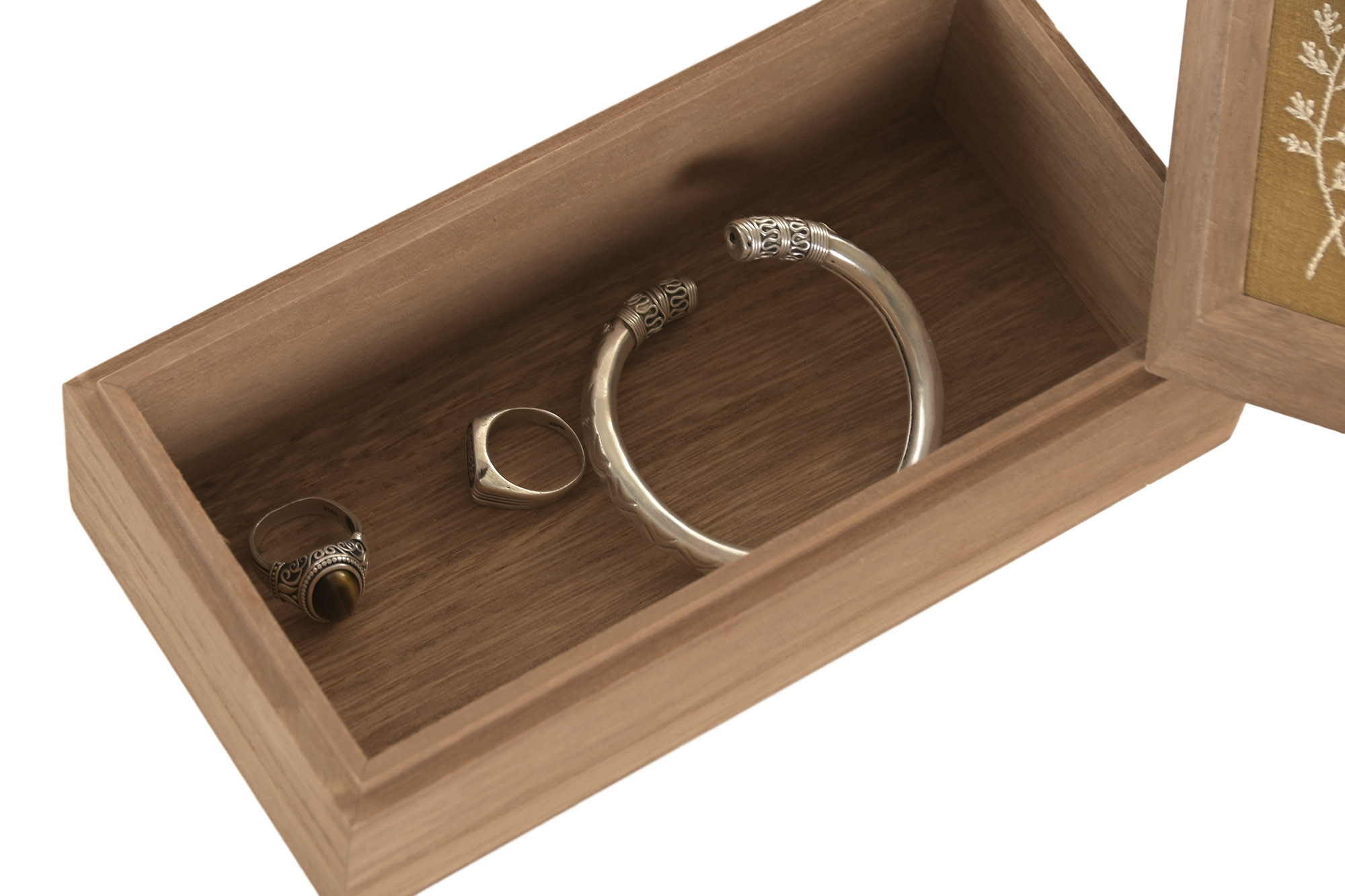 CAJA MADERA 22X11X8 FLORES BLANCA 2