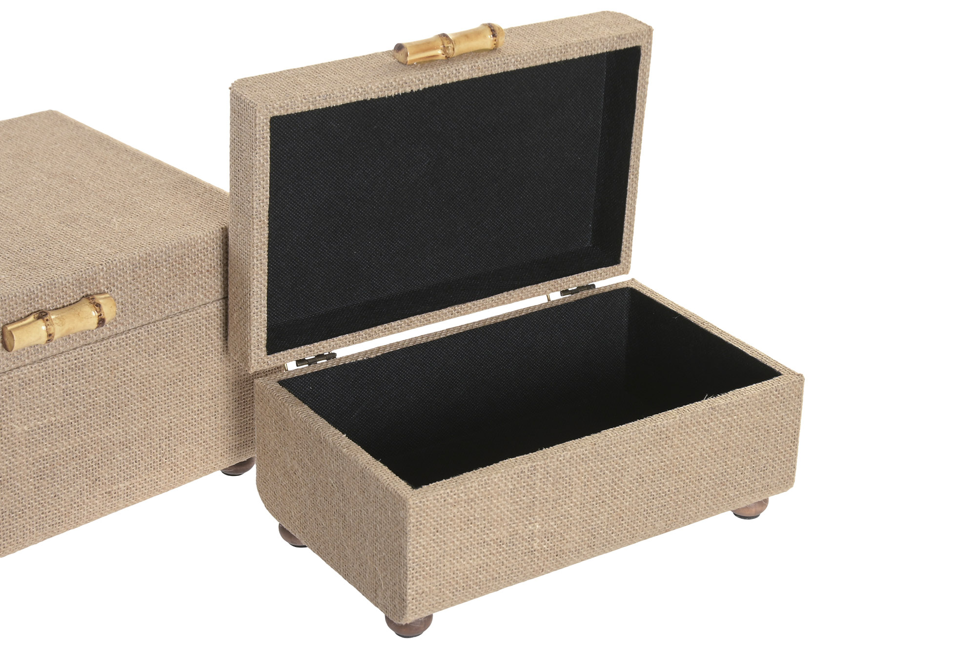 CAJA MADERA FIBRA 30X20X16,5 NATURAL 3