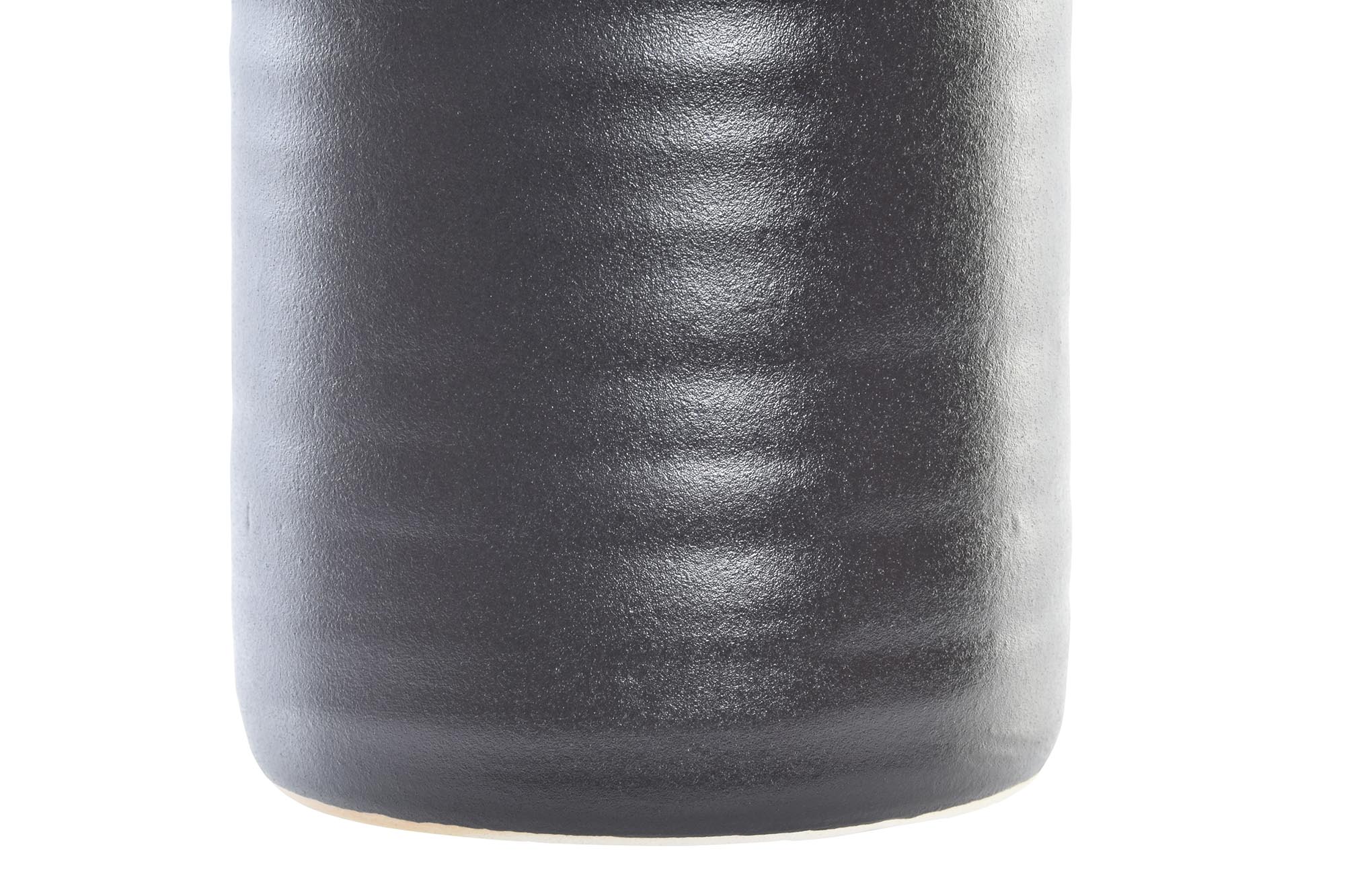 JARRON PORCELANA 13X13X32 MATE NEGRO