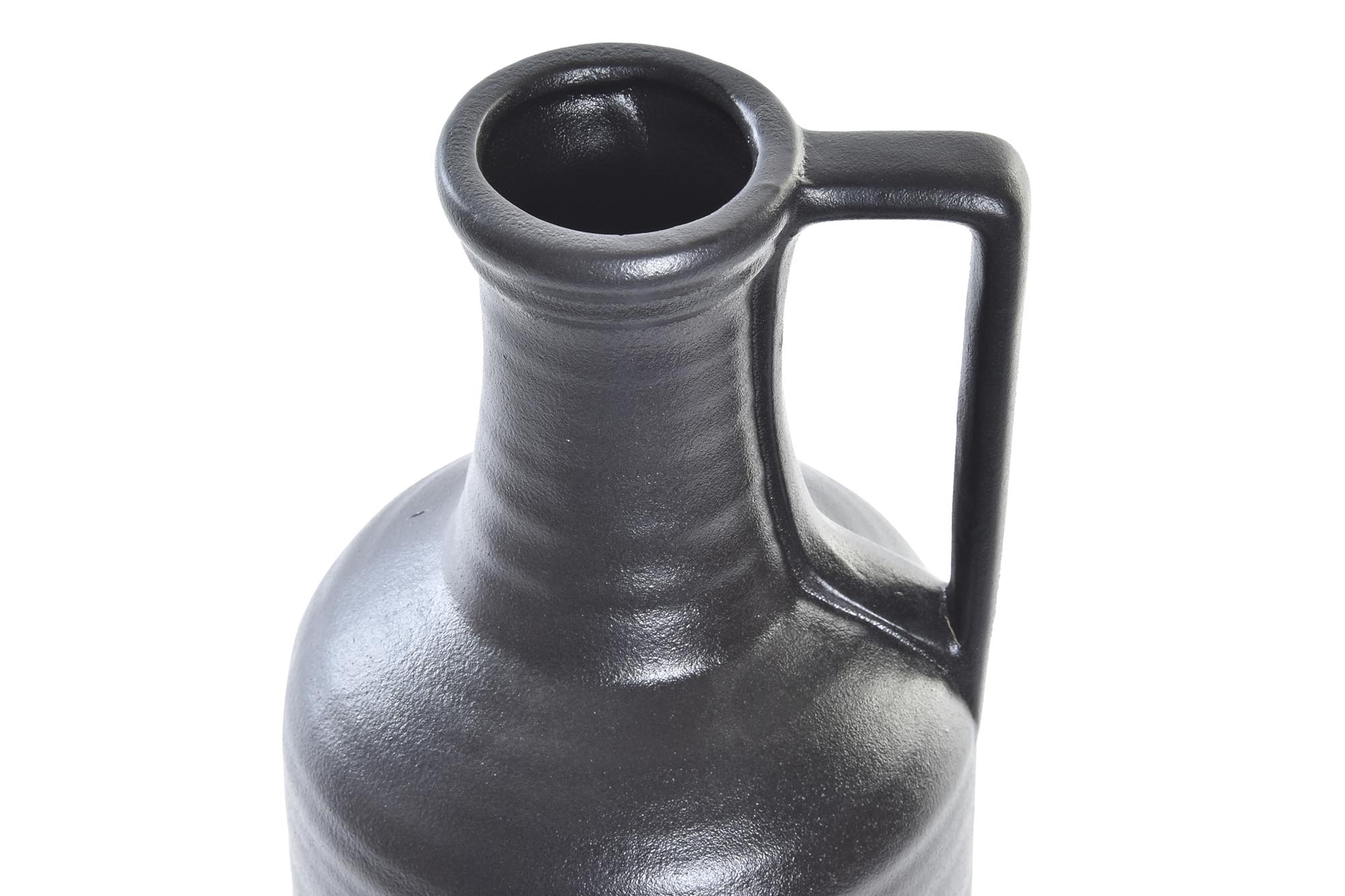 JARRON PORCELANA 13X13X32 MATE NEGRO 2