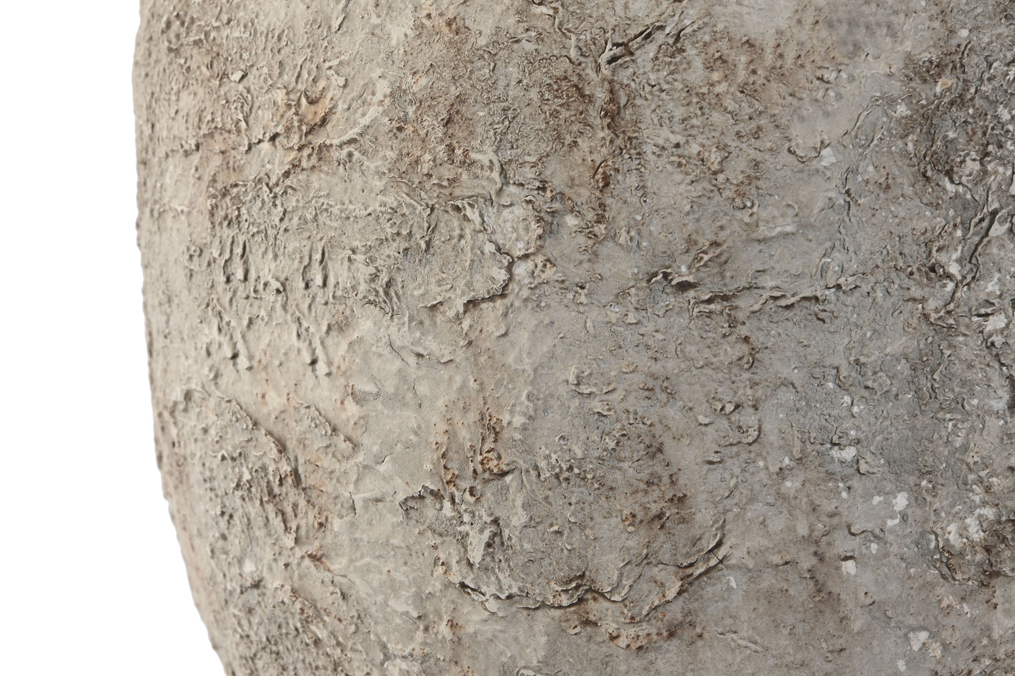 JARRON METAL 21X21X37,5 ENVEJECIDO BLANCO 4