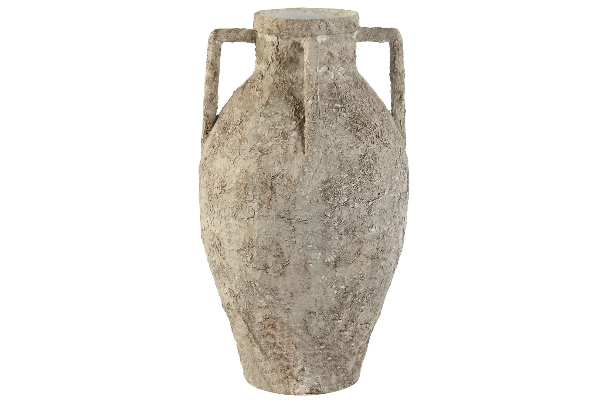 JARRON METAL 21X21X37,5 ENVEJECIDO BLANCO