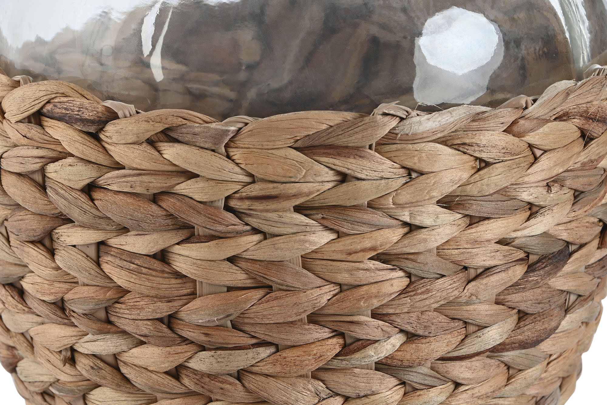 JARRON CRISTAL FIBRA 19X19X30,5 3400ML NATURAL 3
