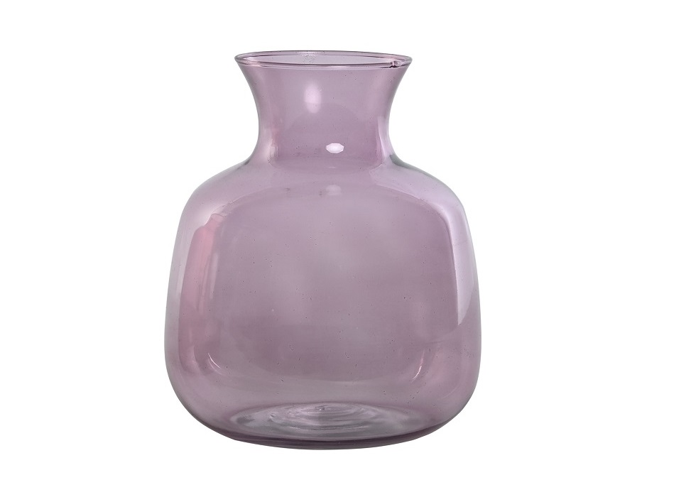 JARRON CRISTAL RECICLADO 16X16X19 VIOLETA