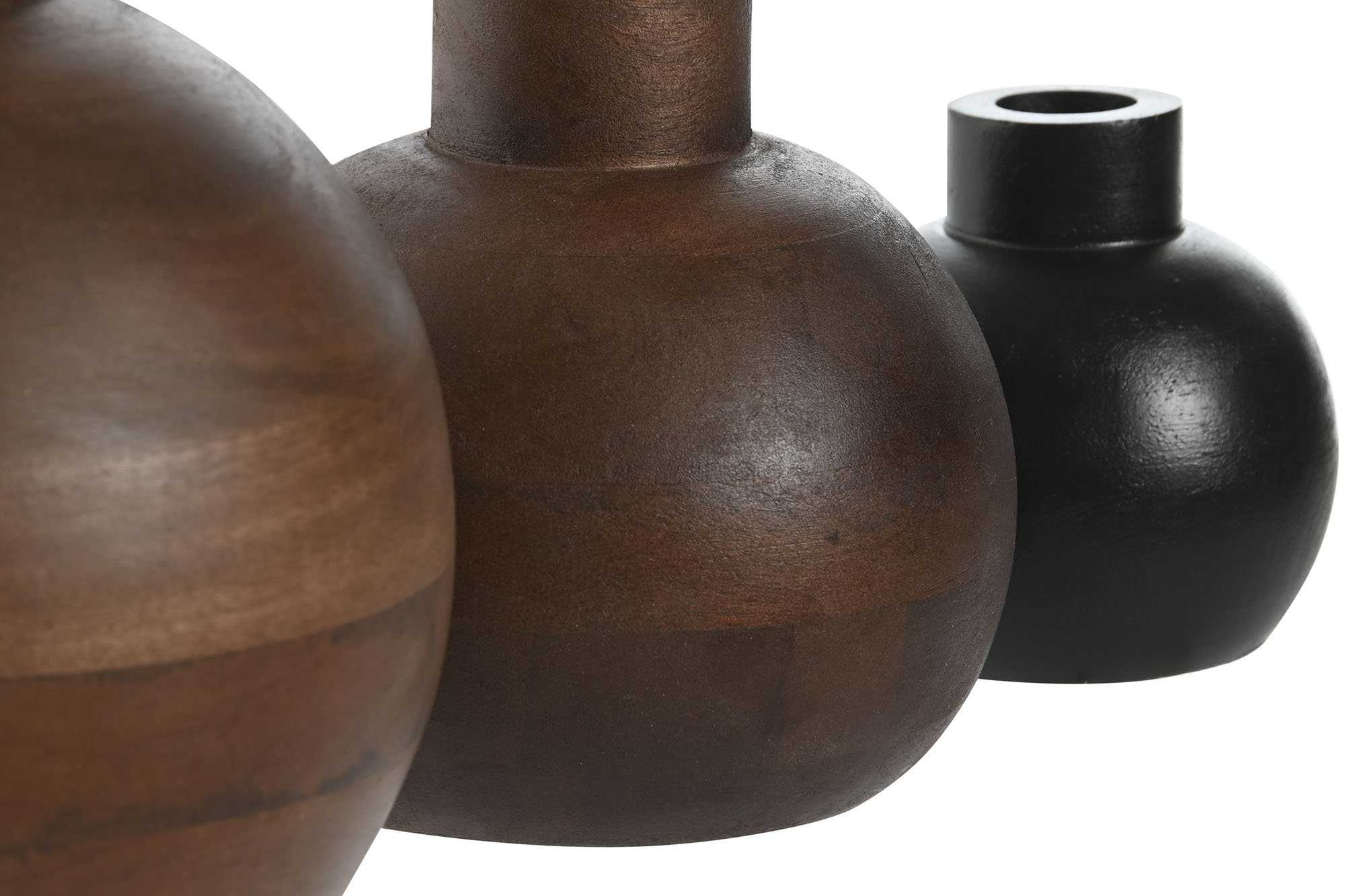 JARRON SET 3 MANGO 18X18X18 14X14 10X10 NEGRO 2