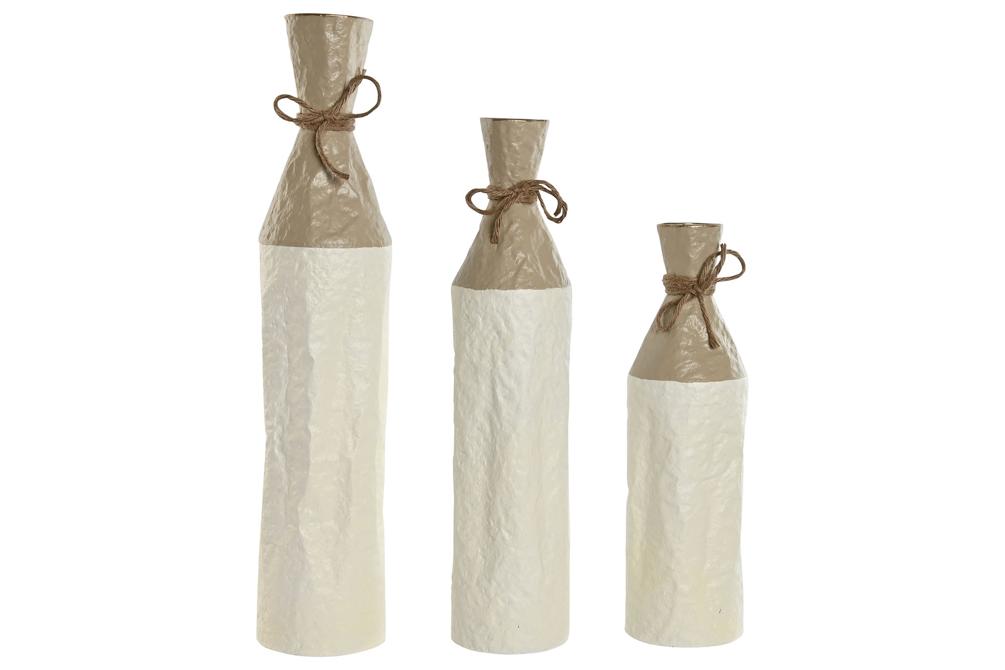 JARRON  METAL 13X13X46CM  RUGOSO