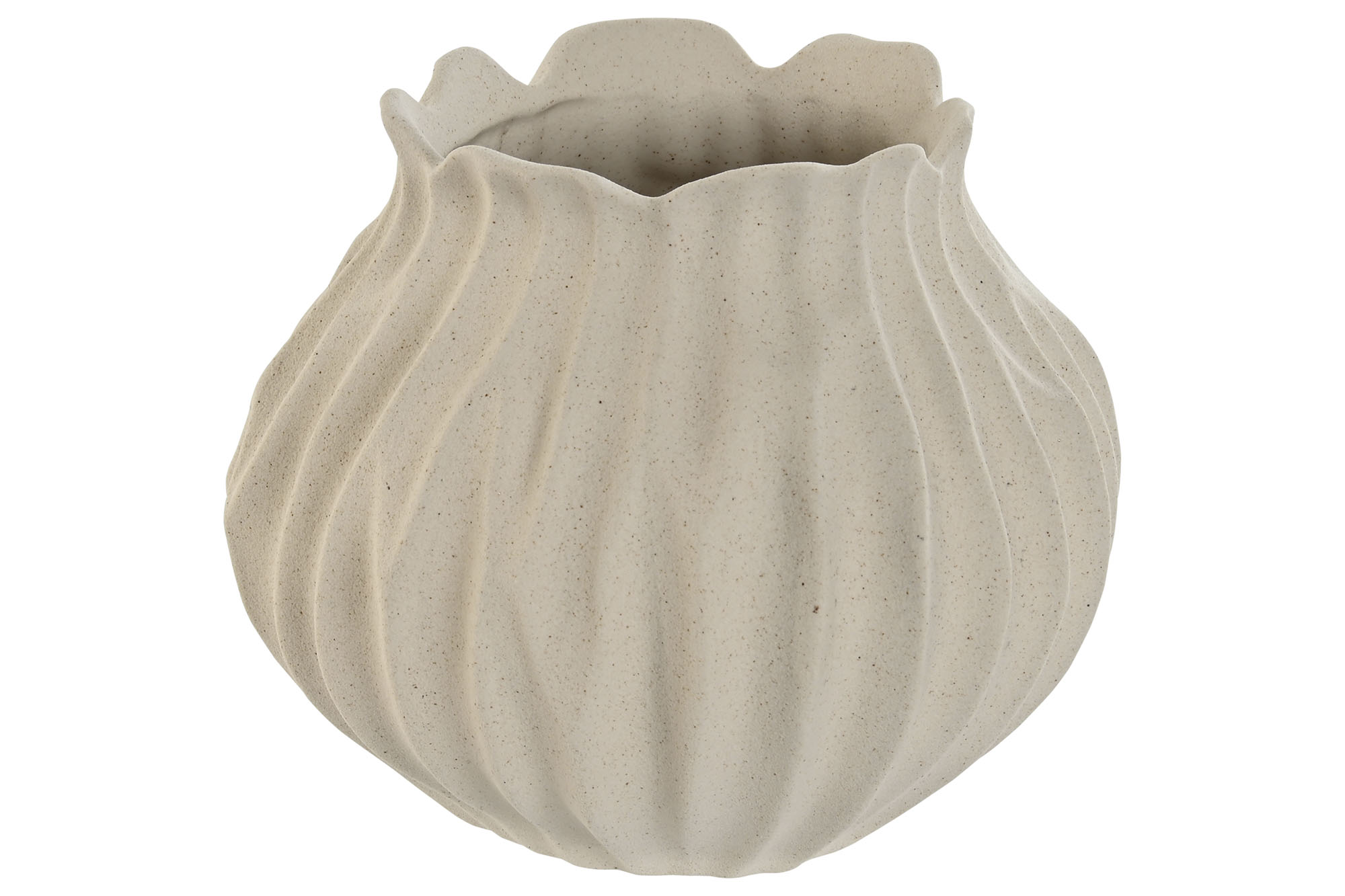 JARRON PORCELANA 18X18X15 CREMA