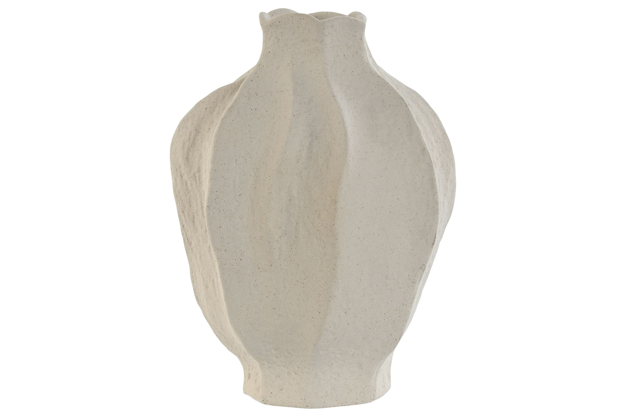 JARRON PORCELANA 15,5X15,5X23 CREMA
