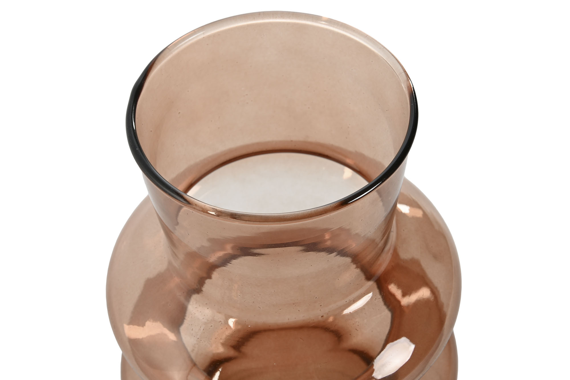JARRON CRISTAL 14X14X31,5 MATE GRIS 2