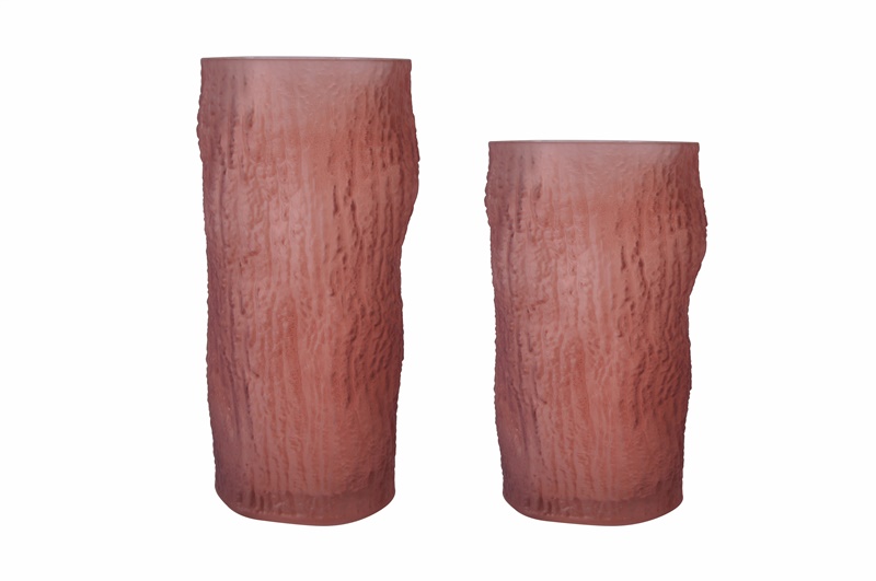 JARRON CRISTAL 14X14X31,5 MATE TERRACOTA 4