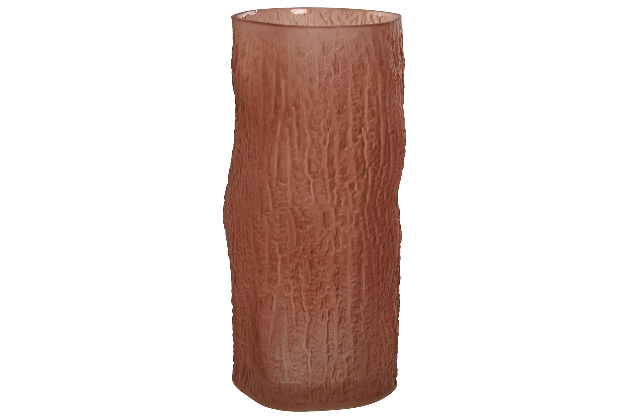 JARRON CRISTAL 14X14X31,5 MATE TERRACOTA