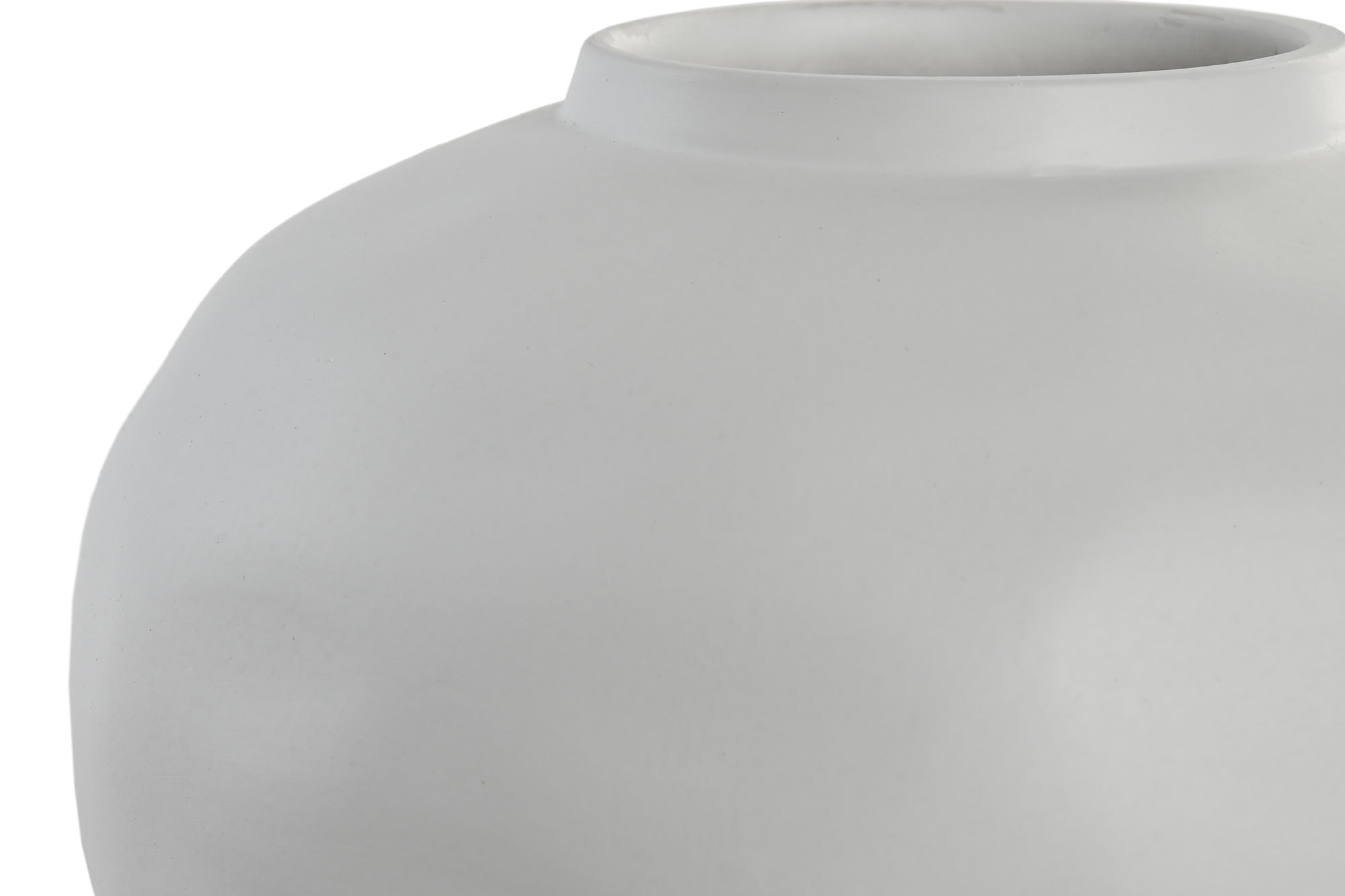 JARRON GRES 26X26X26 ARTESANAL BLANCO 4