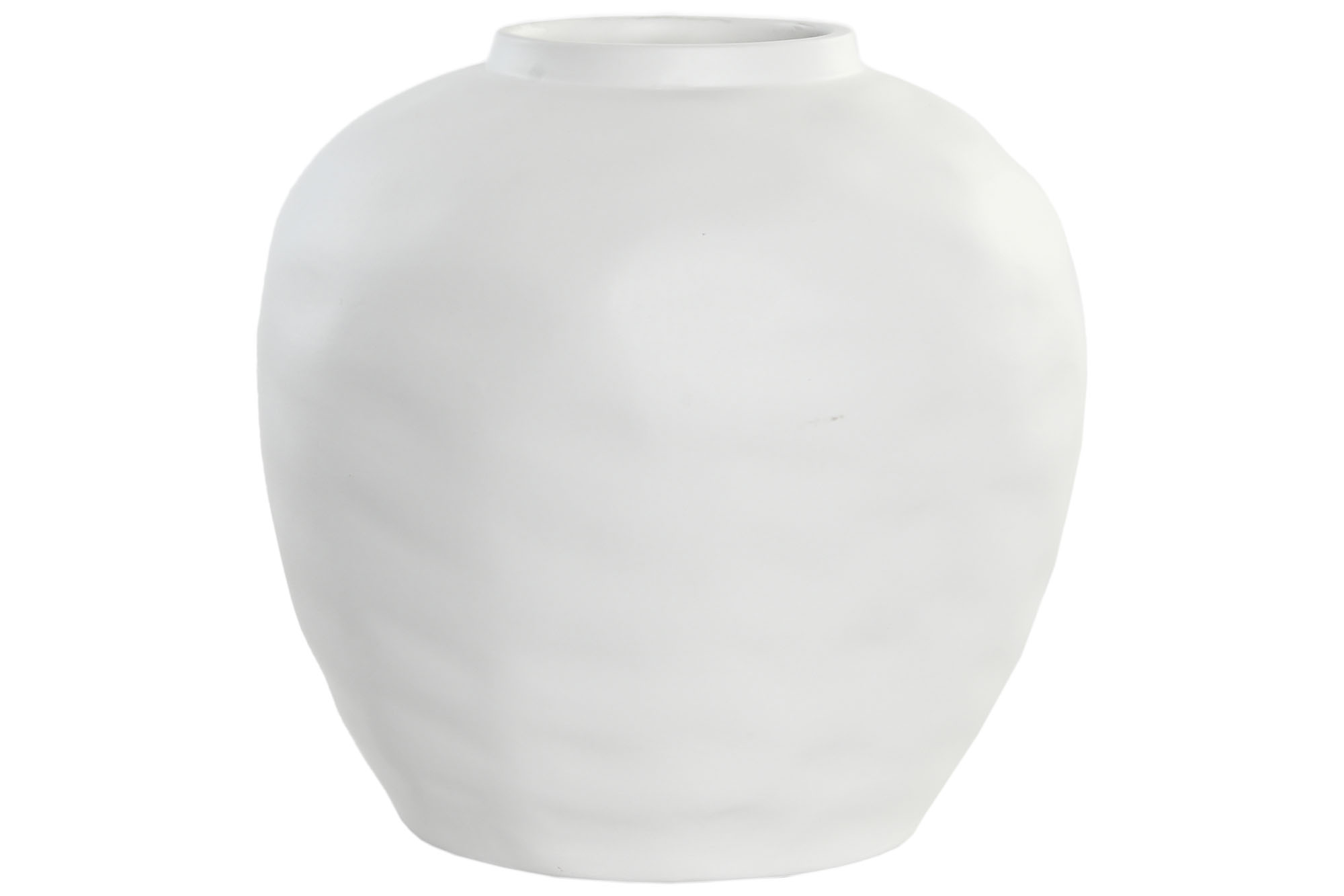 JARRON GRES 26X26X26 ARTESANAL BLANCO